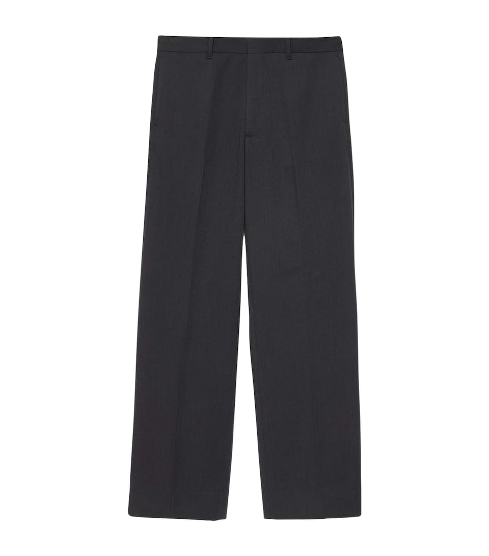AllSaints Mens Moor Straight Trousers Charcoal Grey