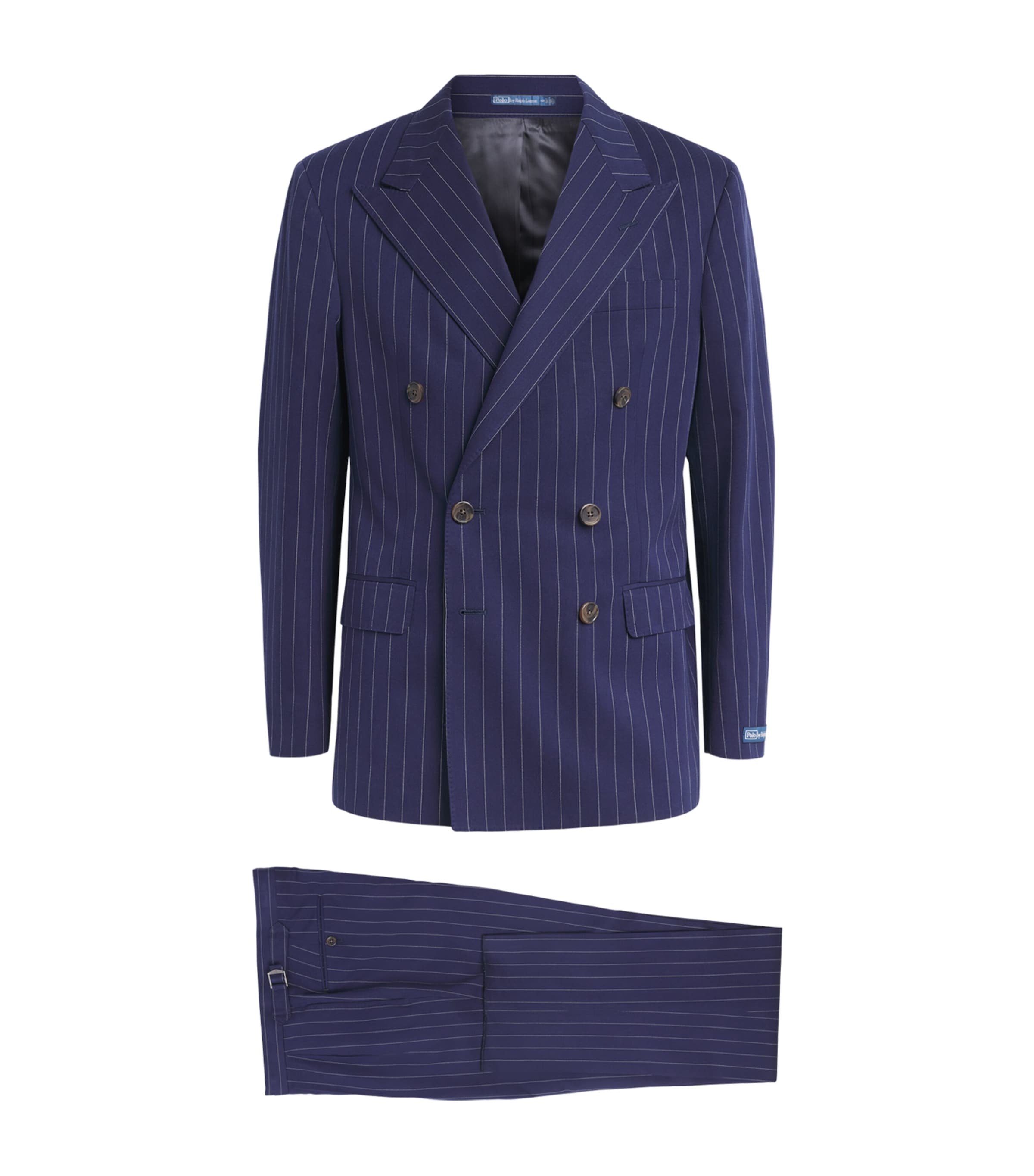 Polo Ralph Lauren Mens Linen 2-Piece Suit Navy/cream