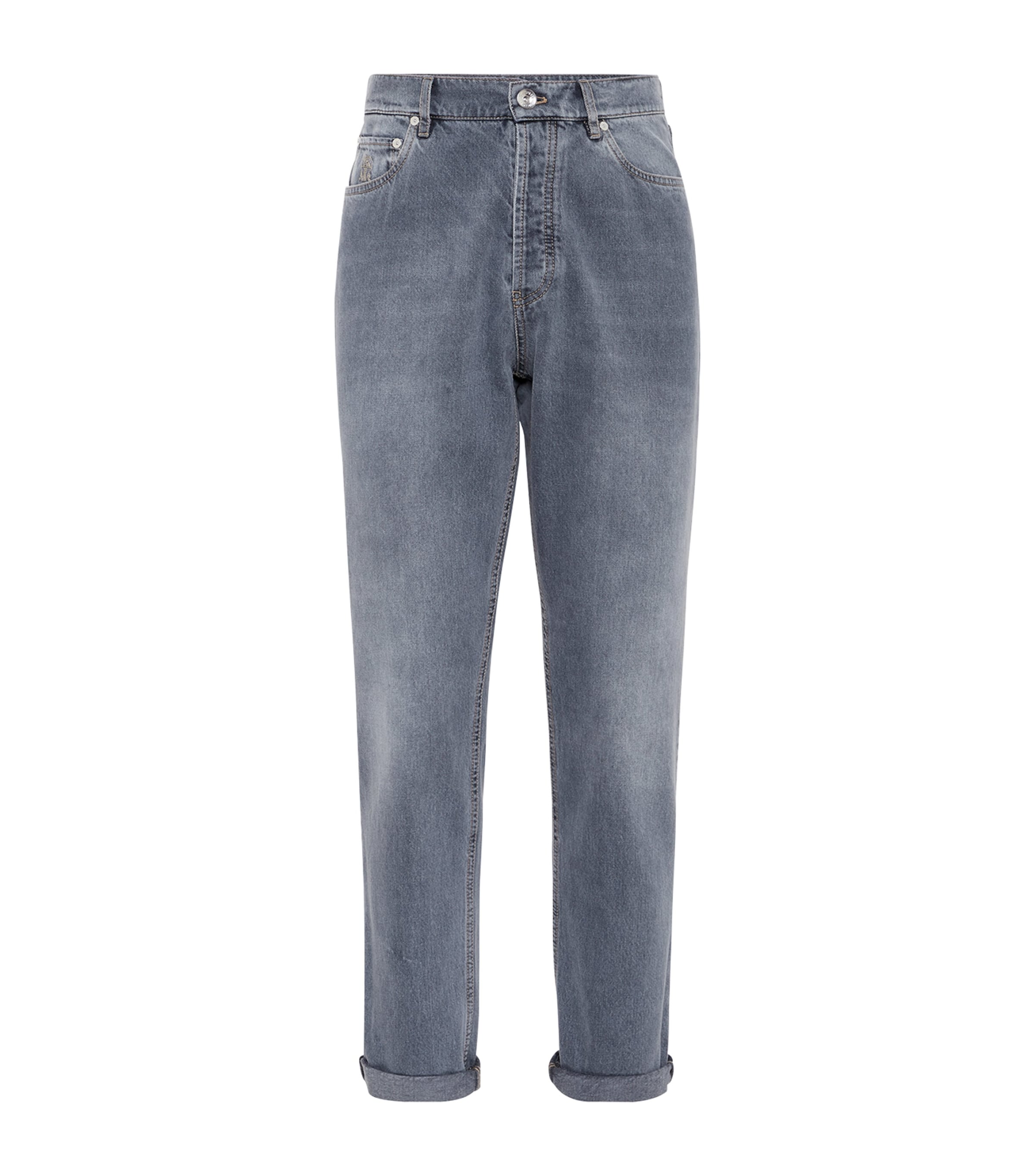 【送料&関税込】Brunello Cucinelli Curved Soft Jeans Brunello Cucinelli Cotton-Silk Comfort Jeans | Harrods UK