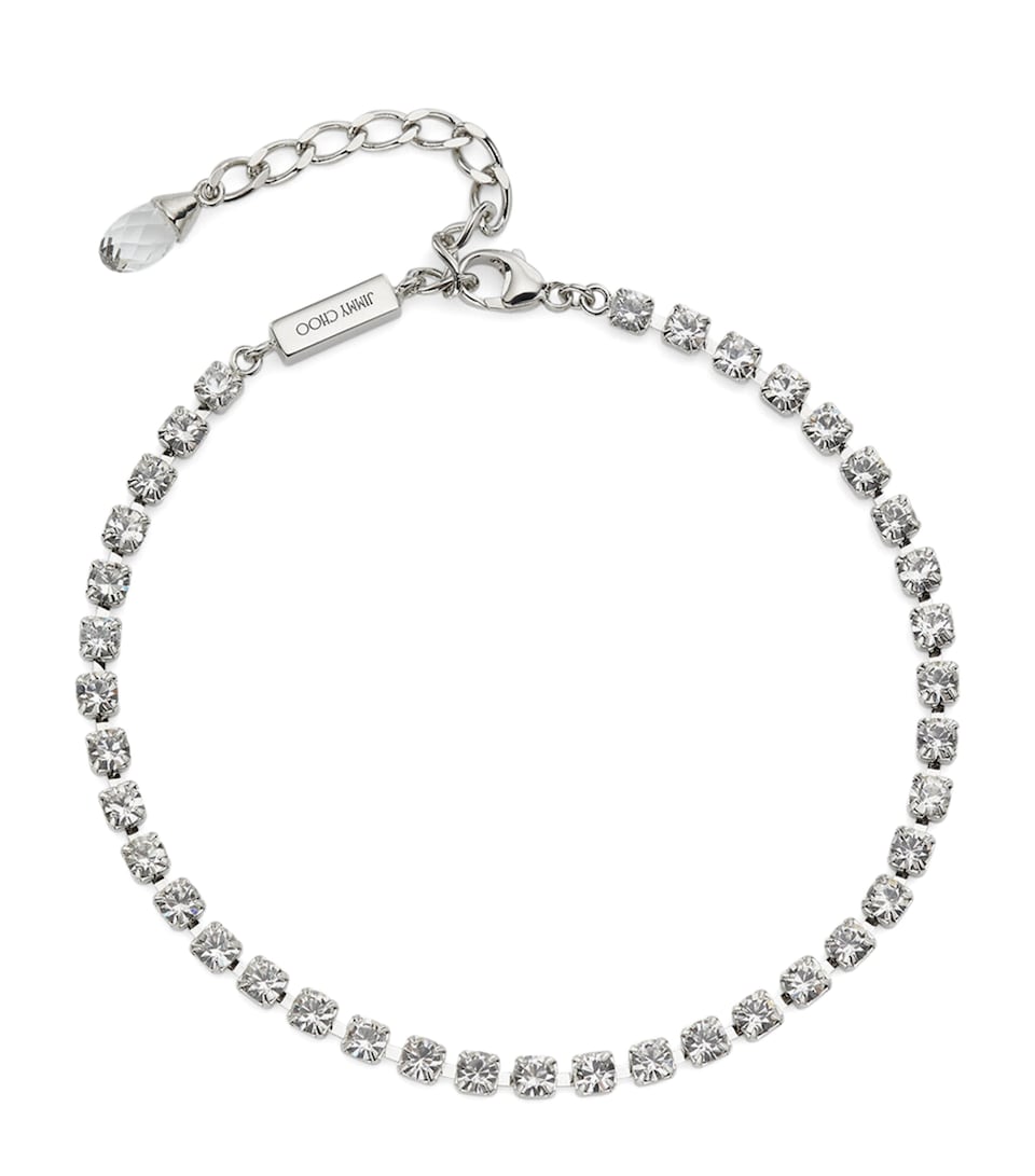 Jimmy Choo Saeda Crystal Anklet Silver/crystal