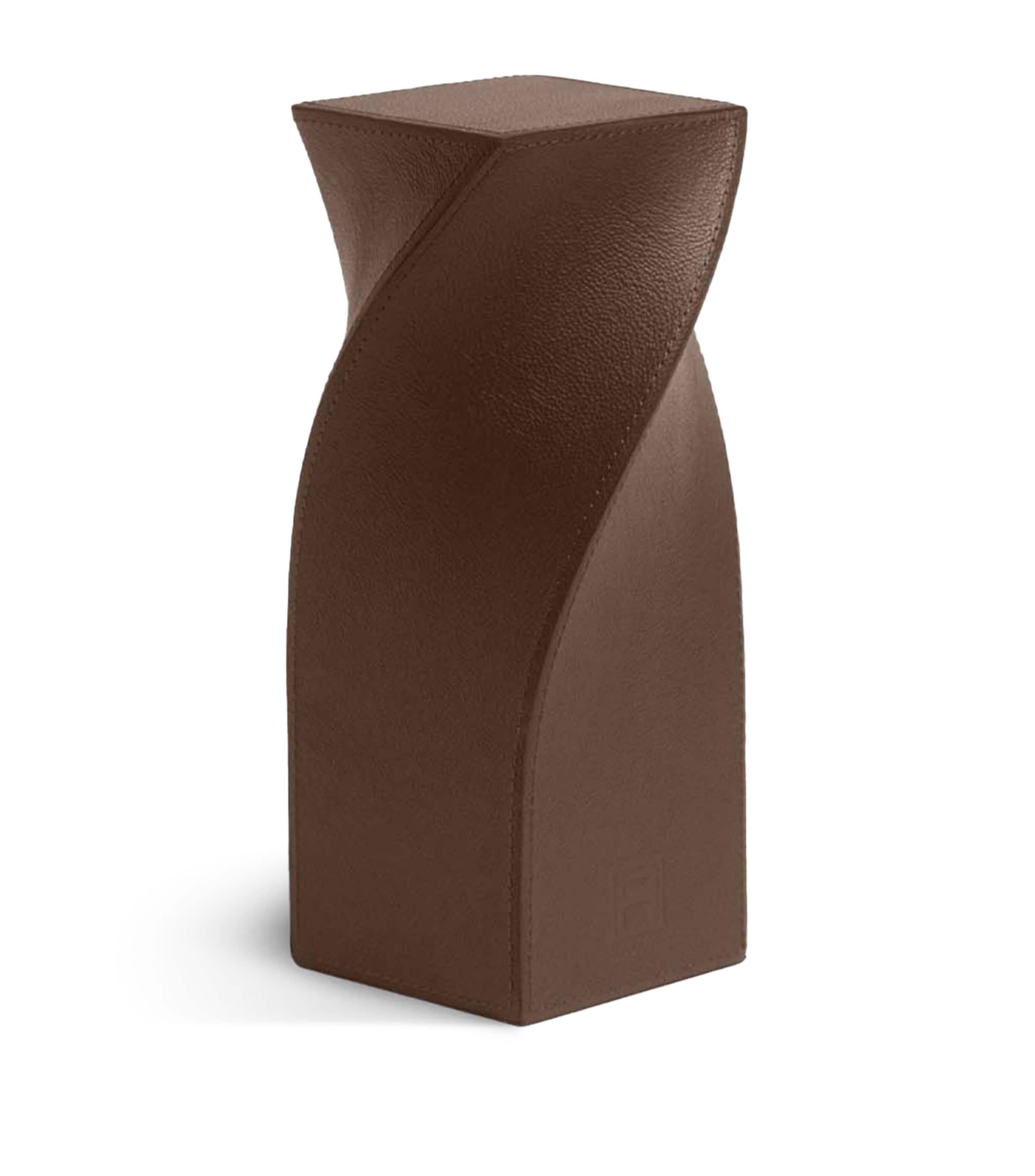 Assouline Leather Twist Bookend Brown
