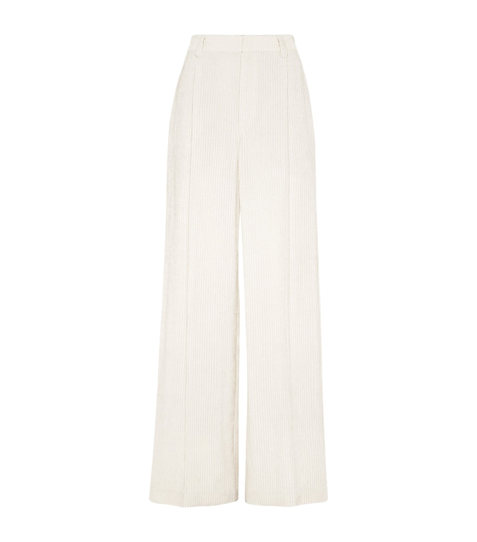 Corduroy Wide-Leg Track Trousers