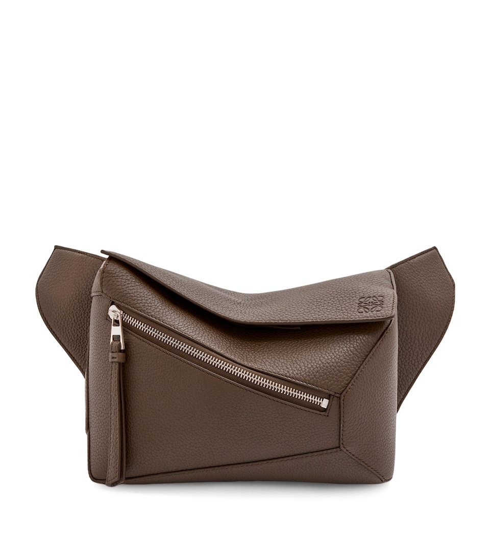 Small Leather Puzzle Edge Belt Bag