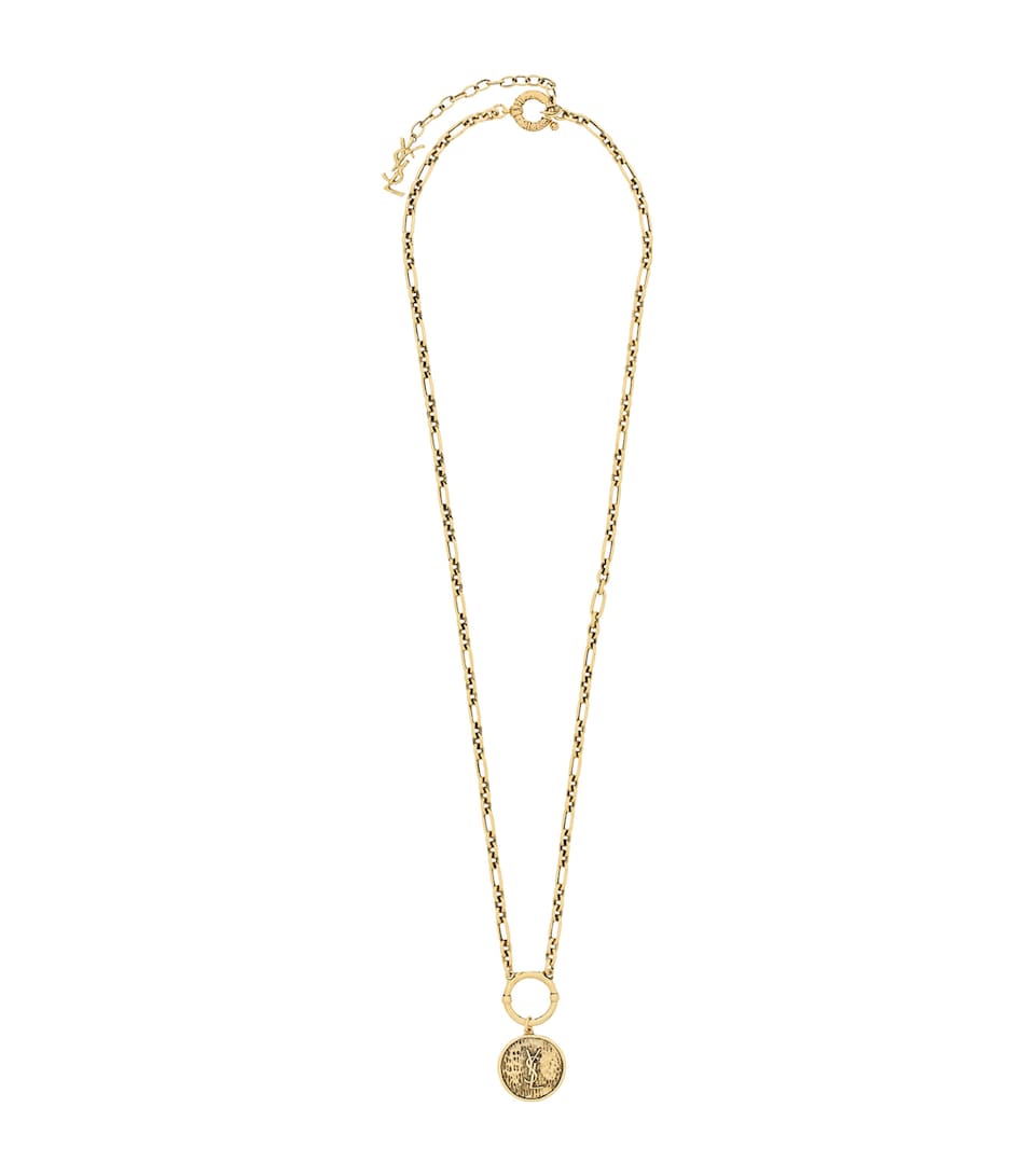 Saint Laurent Cassandre Medallion Necklace