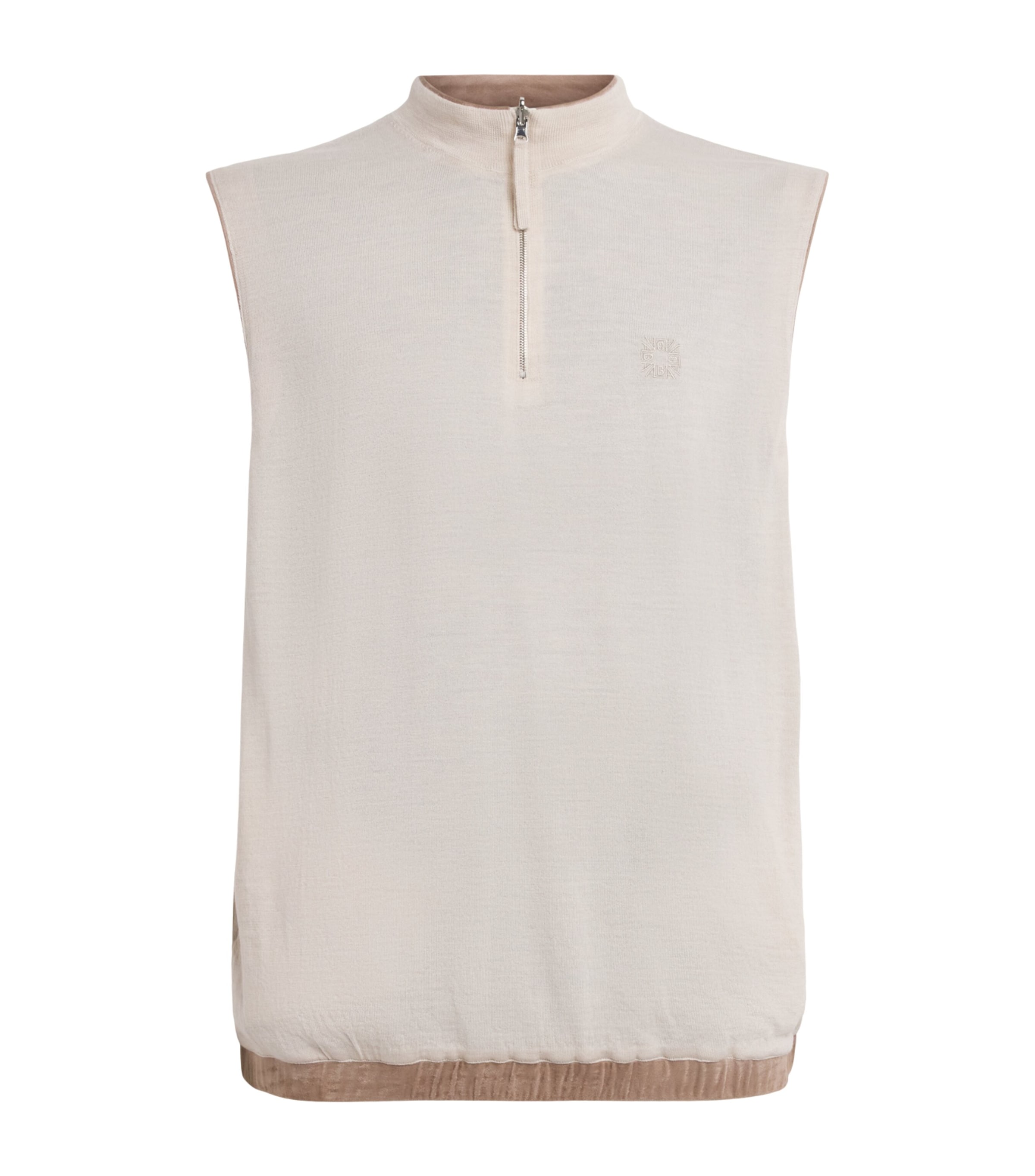 Alba Mens Wool Reversible Quarter-Zip Sweater Vest Sage/green