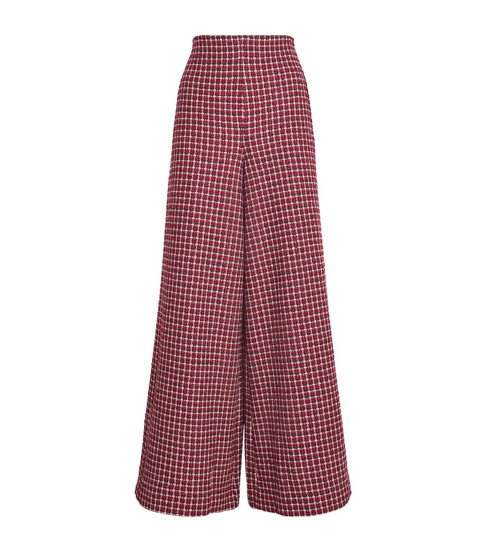 ME+EM Womens Wide Palazzo Trousers Pomegranate Red
