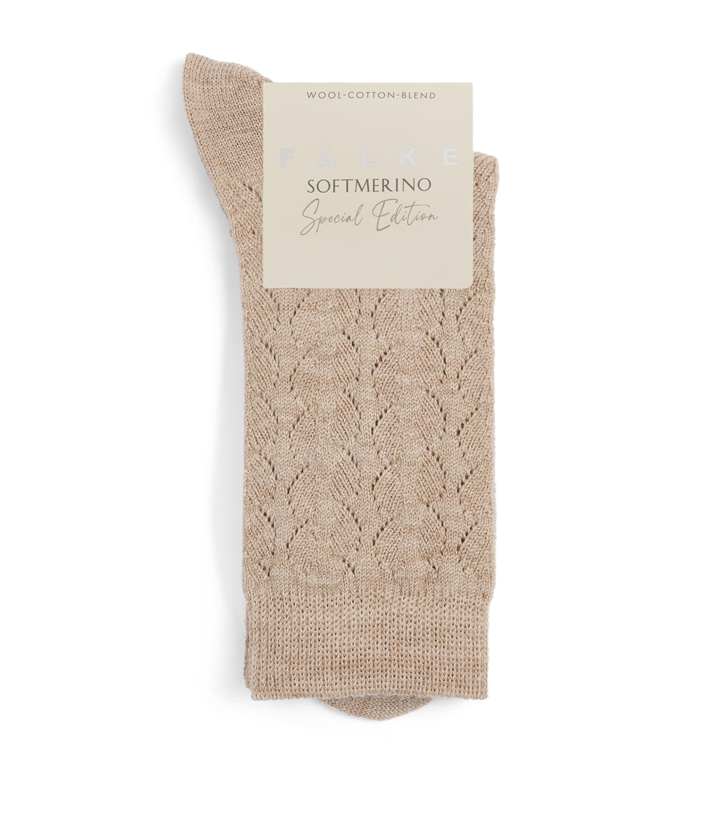 Falke Womens Merino Wool-Cotton Socks Nature Mel