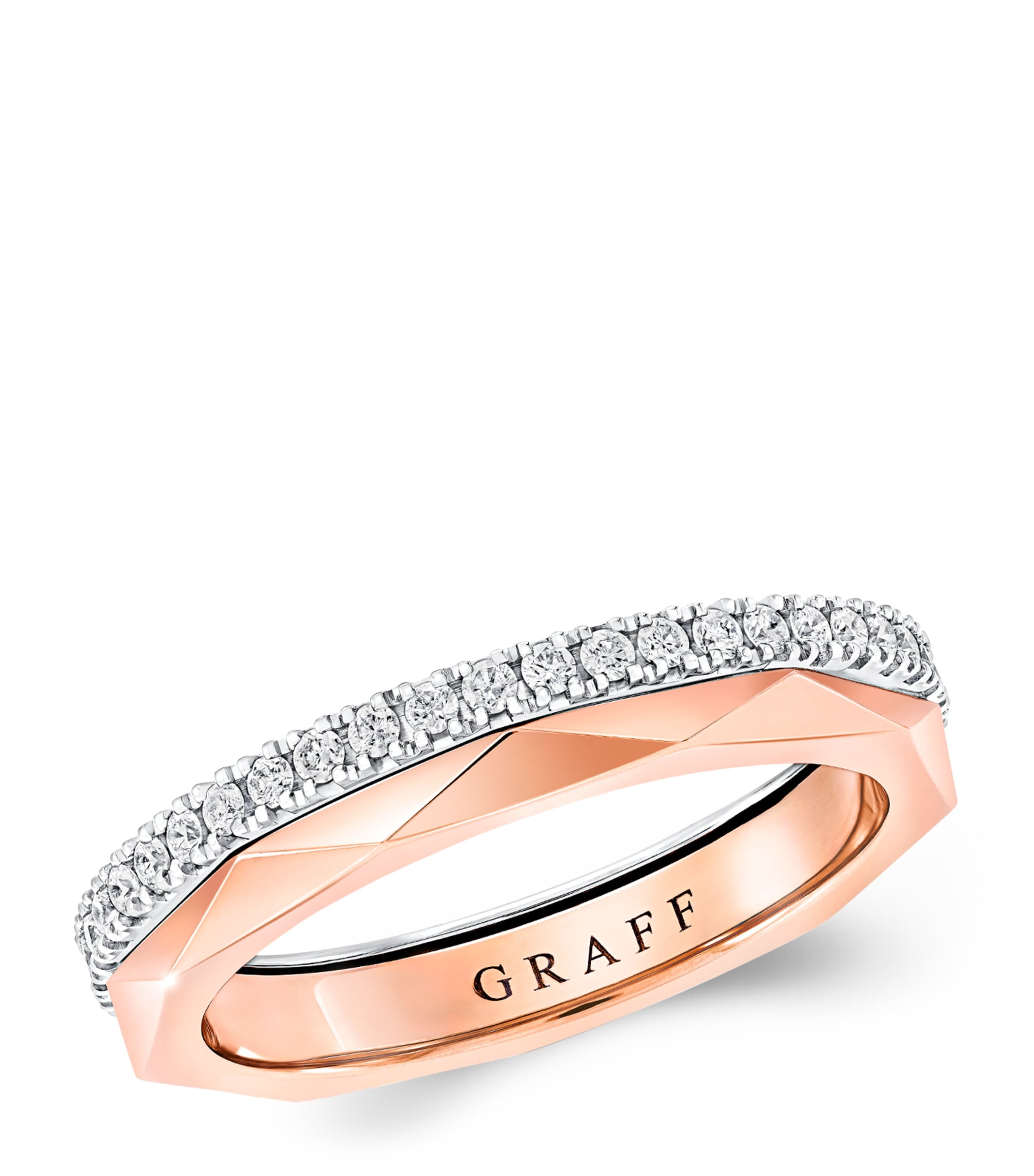 Rose Gold and Diamond Laurence Graff Signature Ring