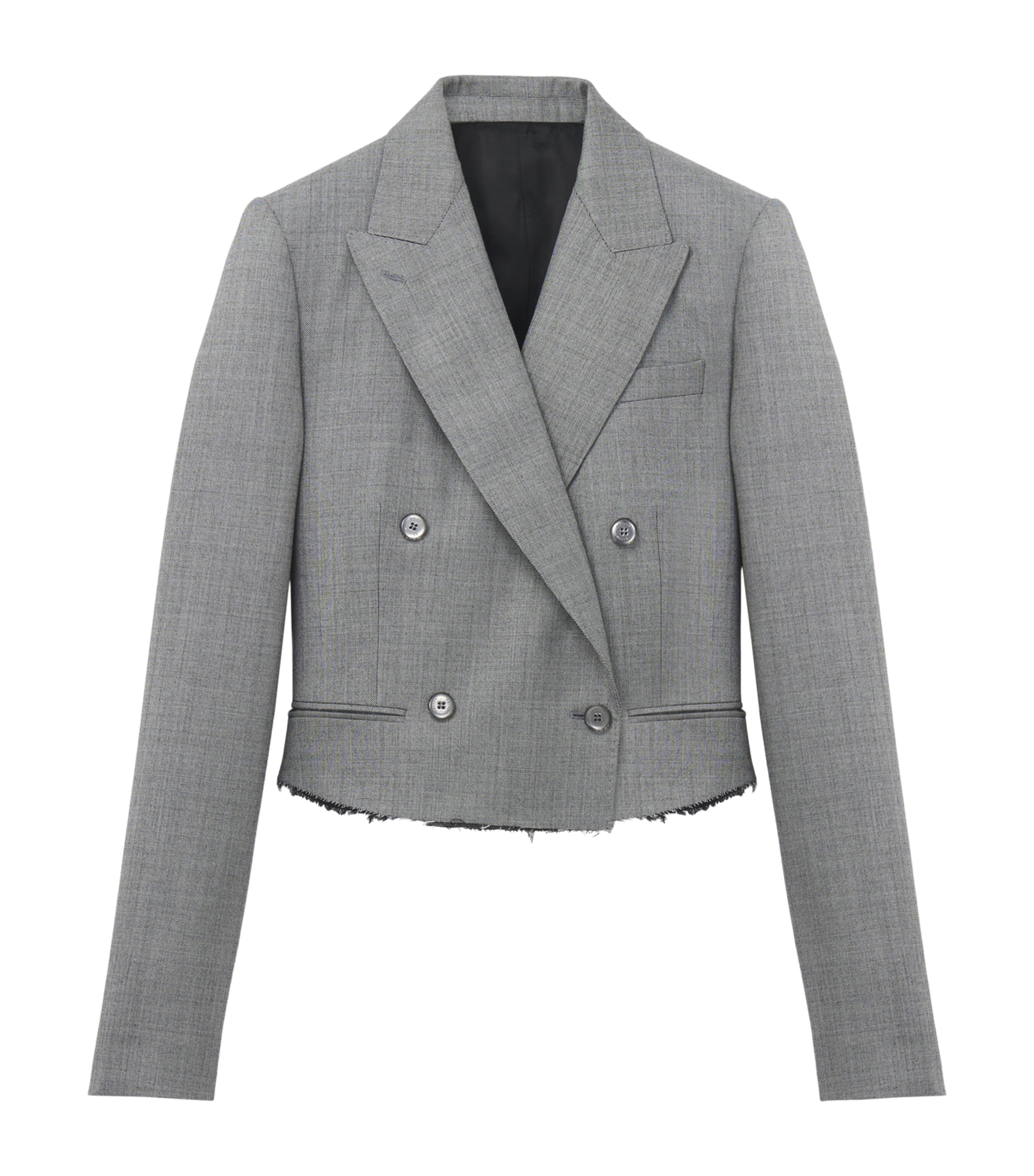 McQueen Womens Cropped Double-Breasted Blazer
