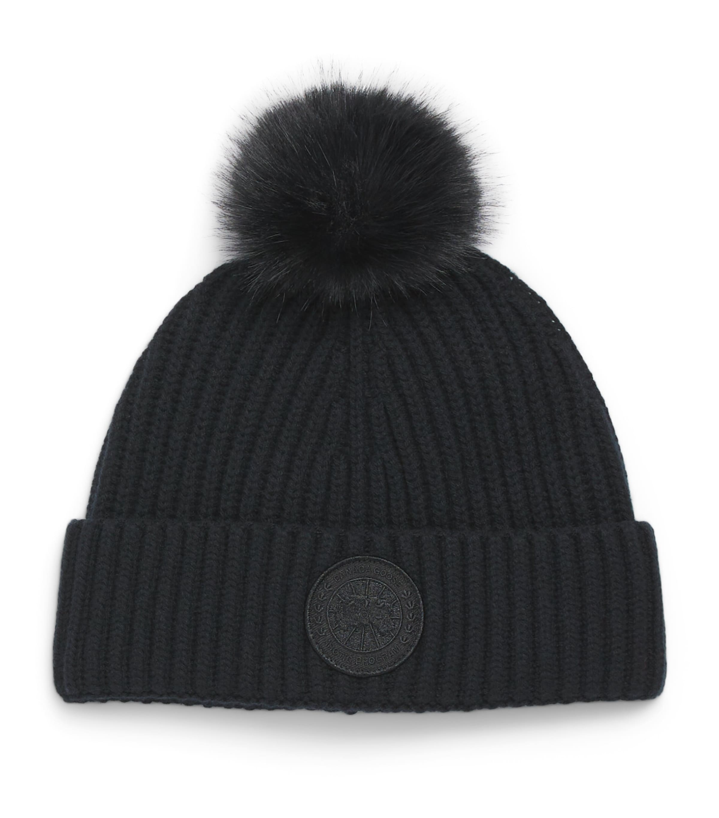 Canada Goose Wool-Cashmere Pom-Pom Toque Beanie Black