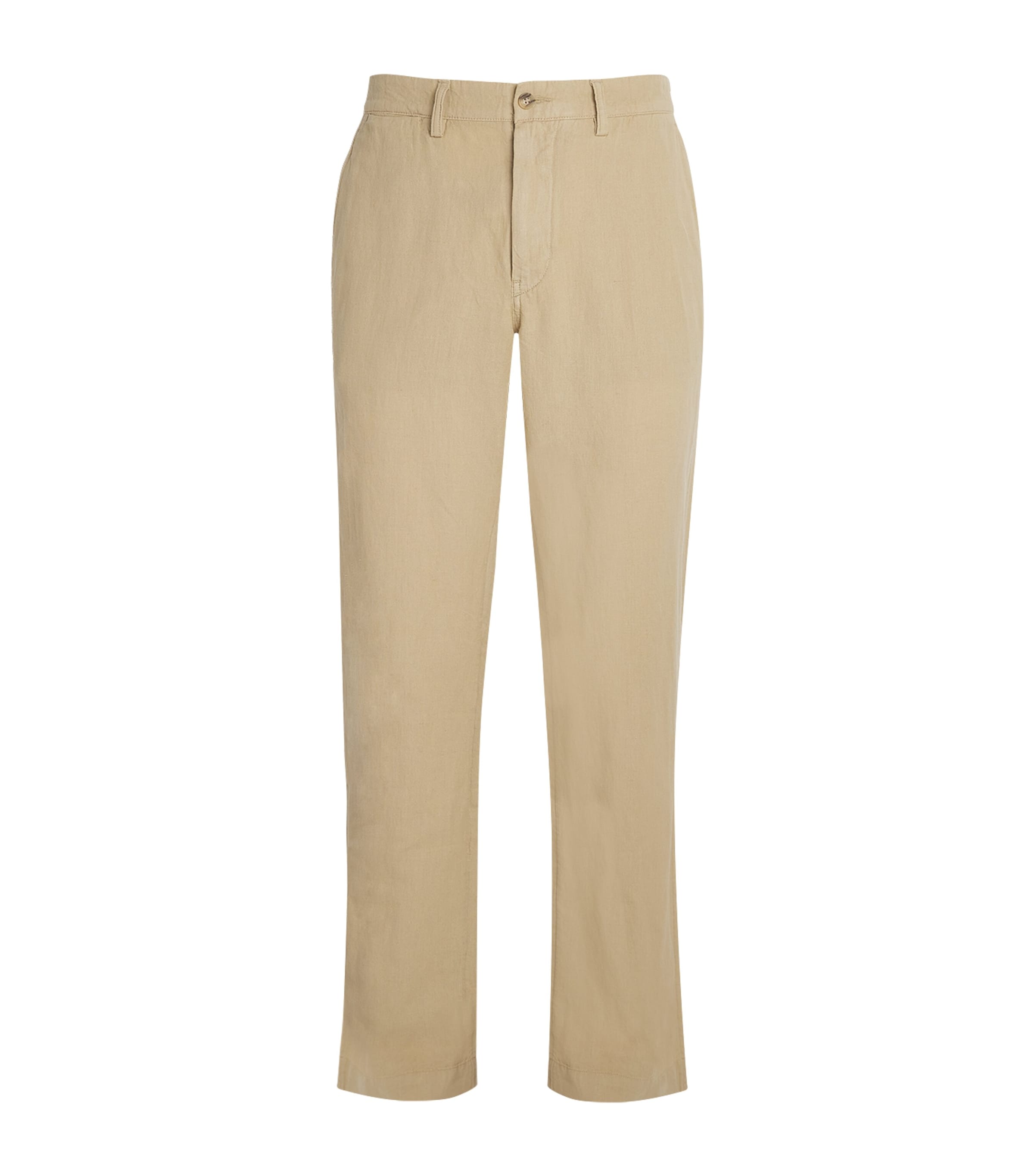 Linen-Cotton Straight Trousers