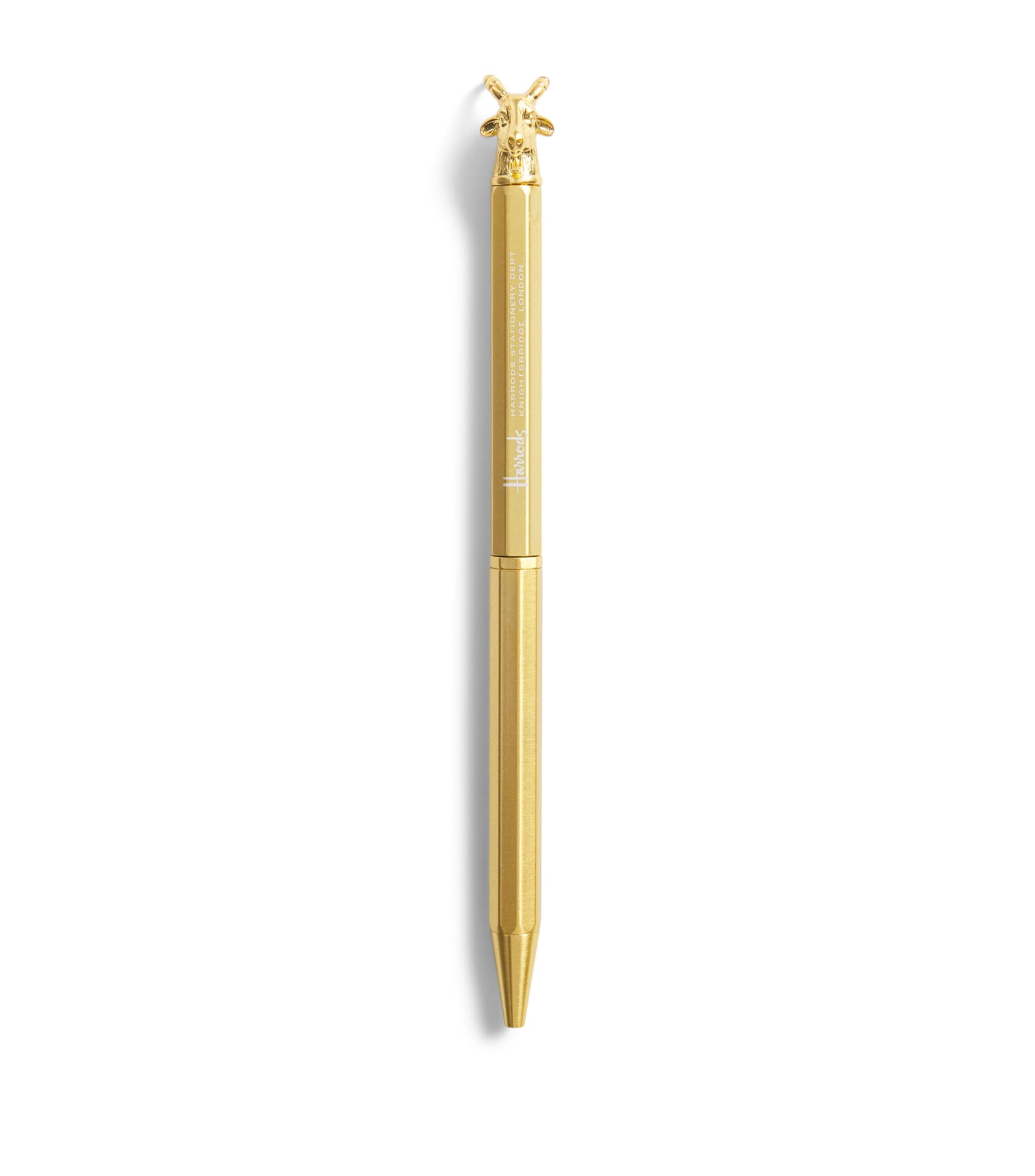 Harrods Metallic Goat Ballpoint Pen Gold