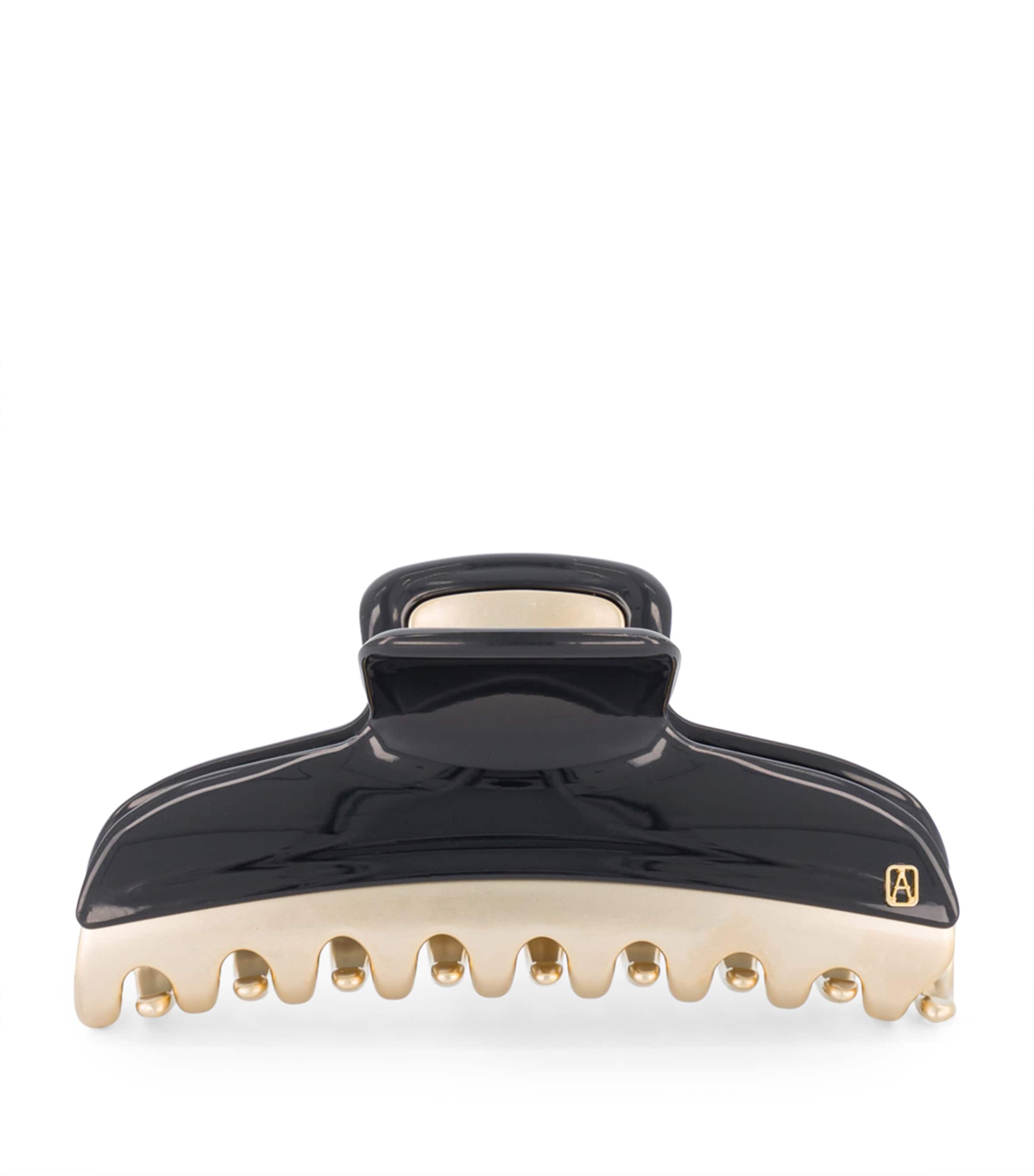 Alexandre de Paris Gold-Plated Claw Hair Clip Noir B/or