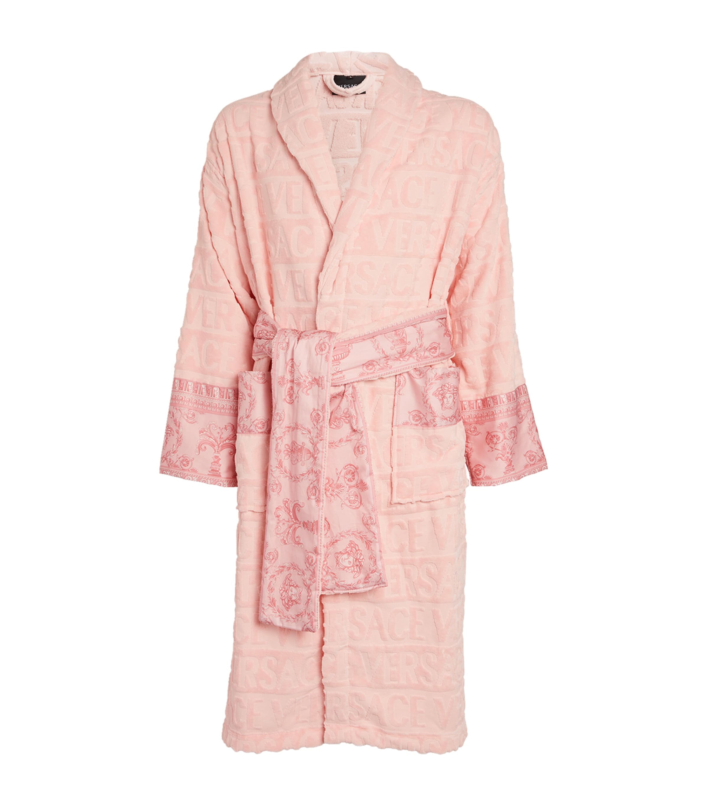 Versace Baroque Bath Robe Pnk/pnk