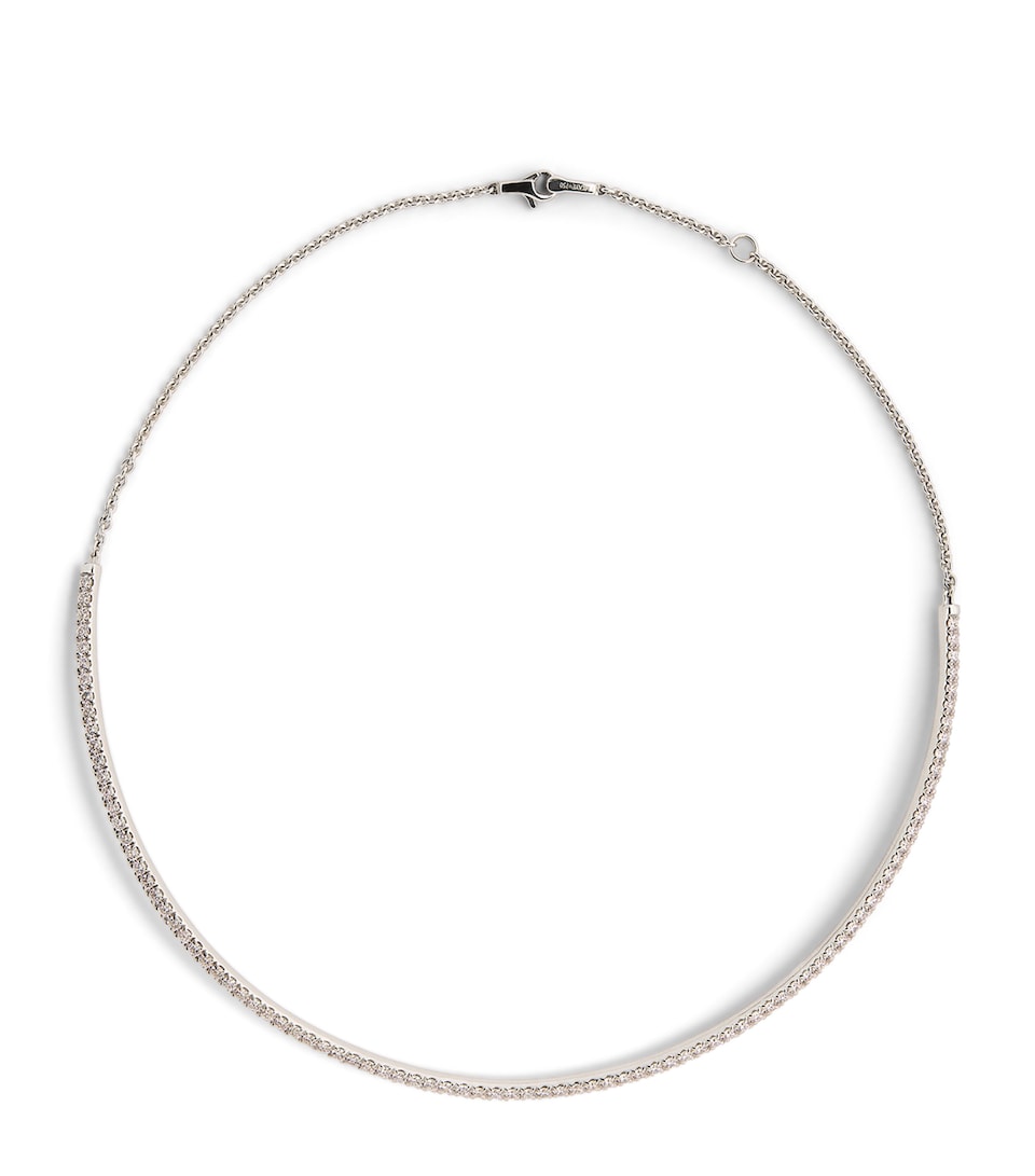 Small White Gold and Diamond Clara Necklace
