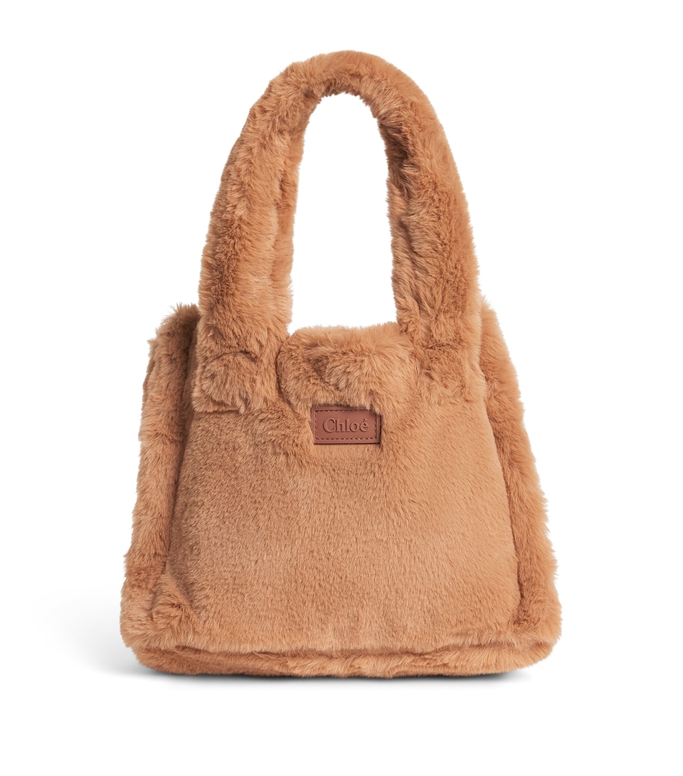 Chloé Kids Faux Fur Tote Bag Thrush