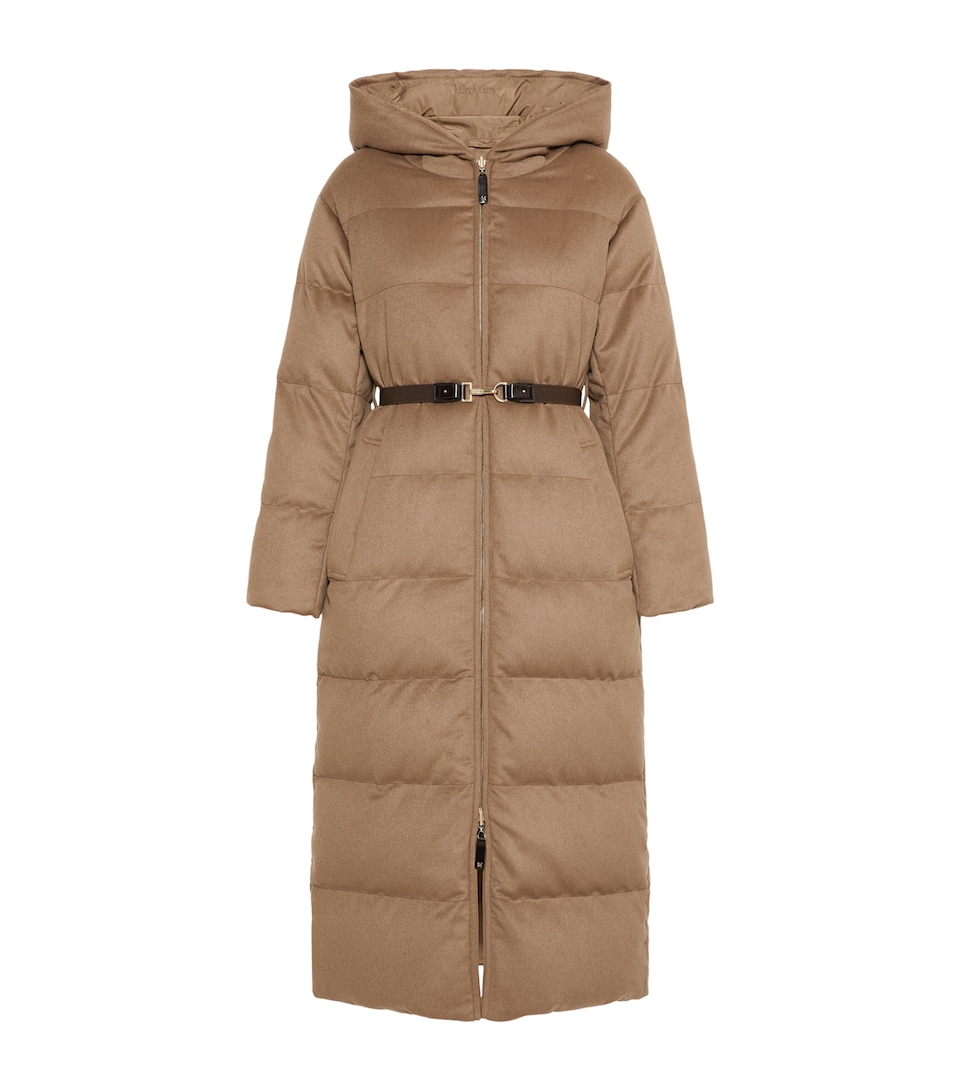 Max Mara Womens Camel-Wool Reversible Puffer Coat Camel