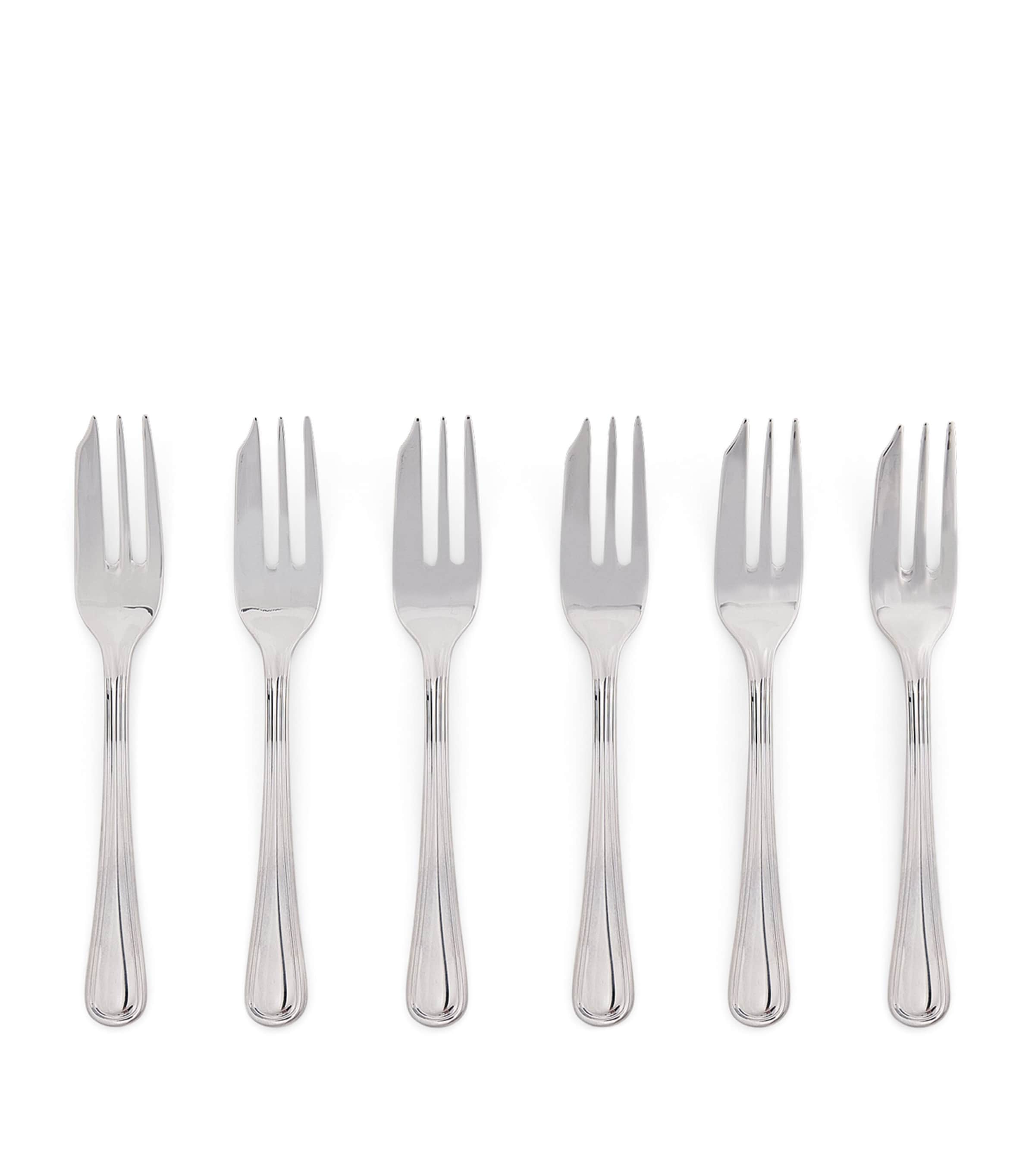 Harrods Set of 6 Stainless Steel Pastry Forks