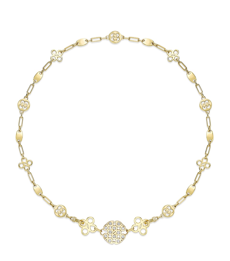 Boodles Yellow Gold and Diamond Be Bold Bracelet Yellow Gold
