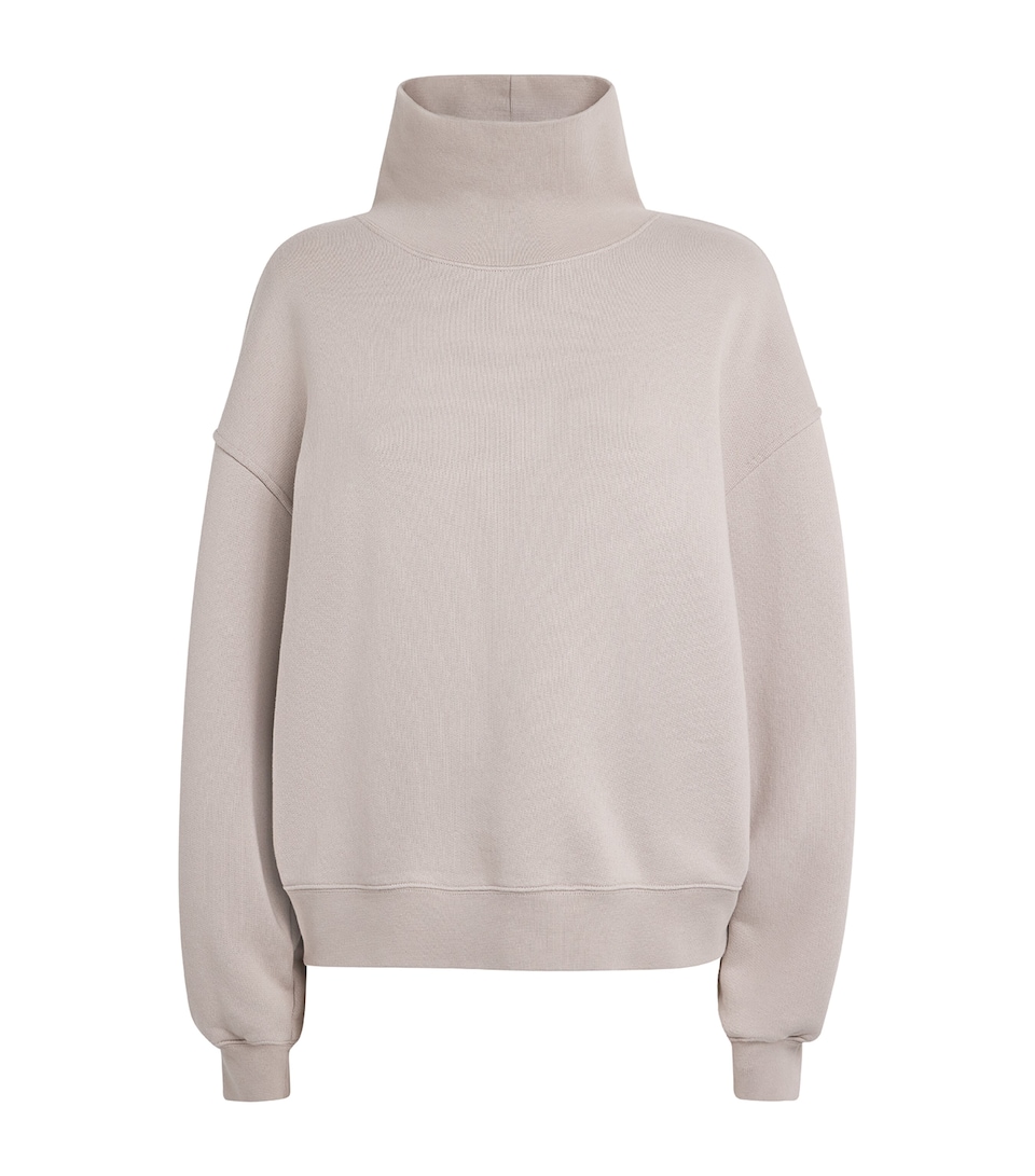 AGOLDE Womens Cotton Funnel-Neck Jenning Sweatshirt Qaz Quartz