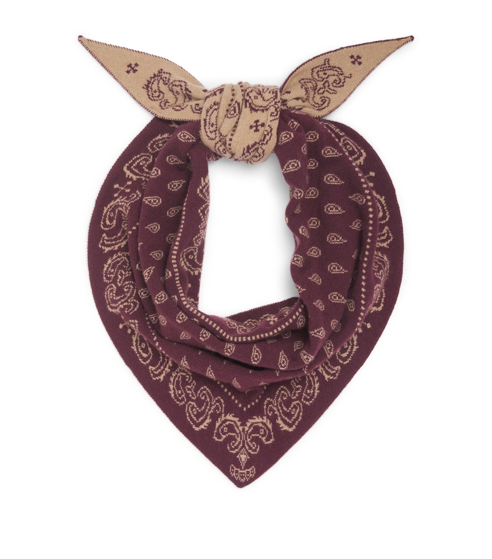 Guest In Residence Womens Cashmere Reversible Wild Rag Scarf Fig/camel