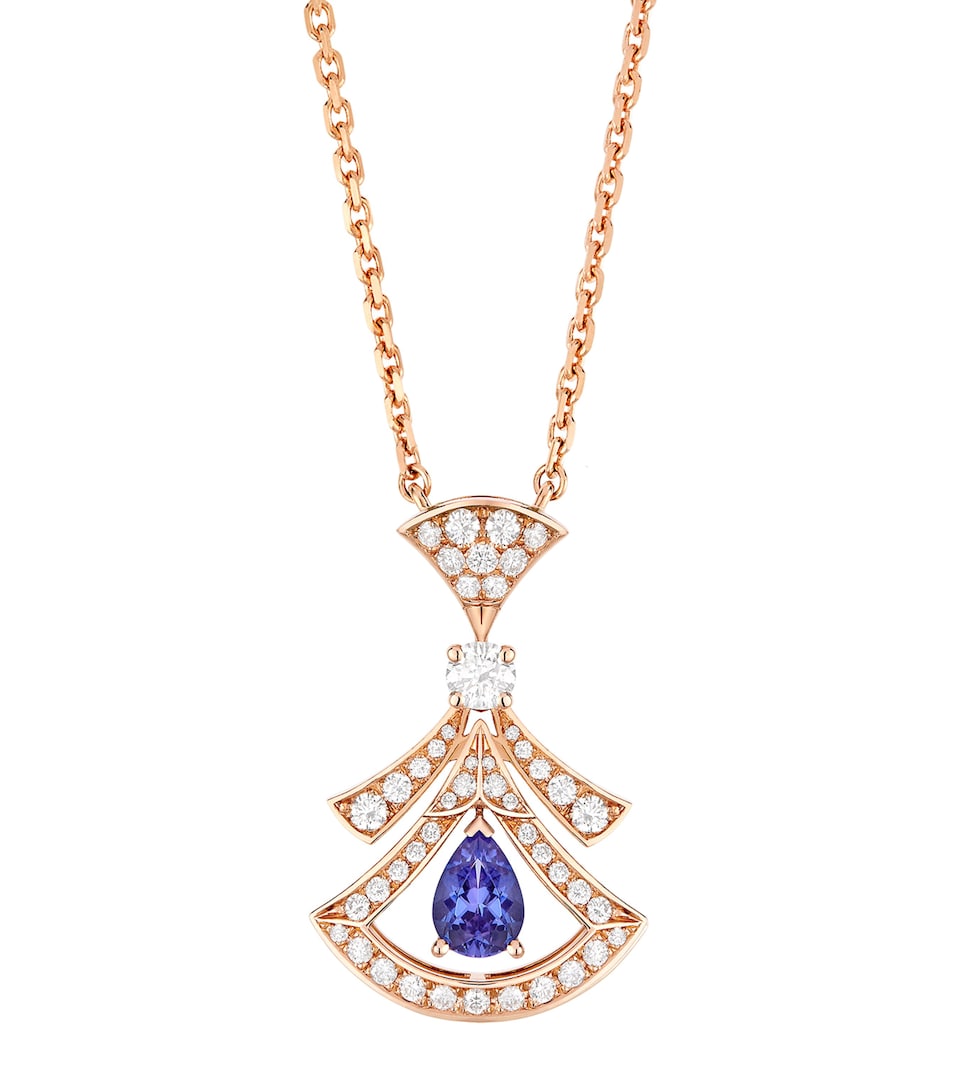 Rose Gold, Diamond and Tanzanite Divas' Dream Necklace