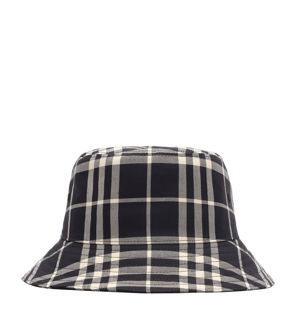 Burberry Cotton Check Bucket Hat Black/calico Ip Chk