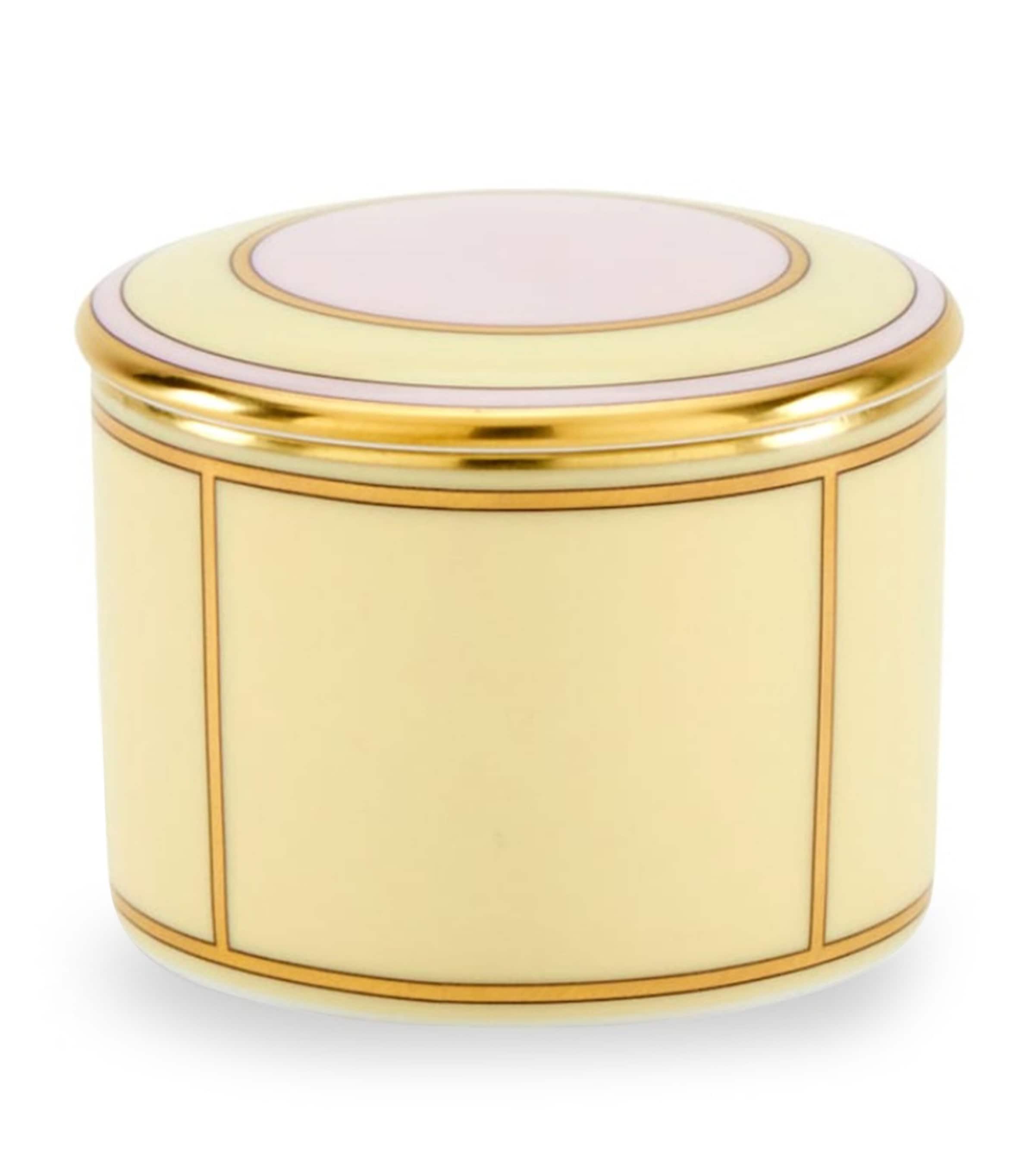 Porcelain Colonna Diva Giallo Trinket Box (8cm)