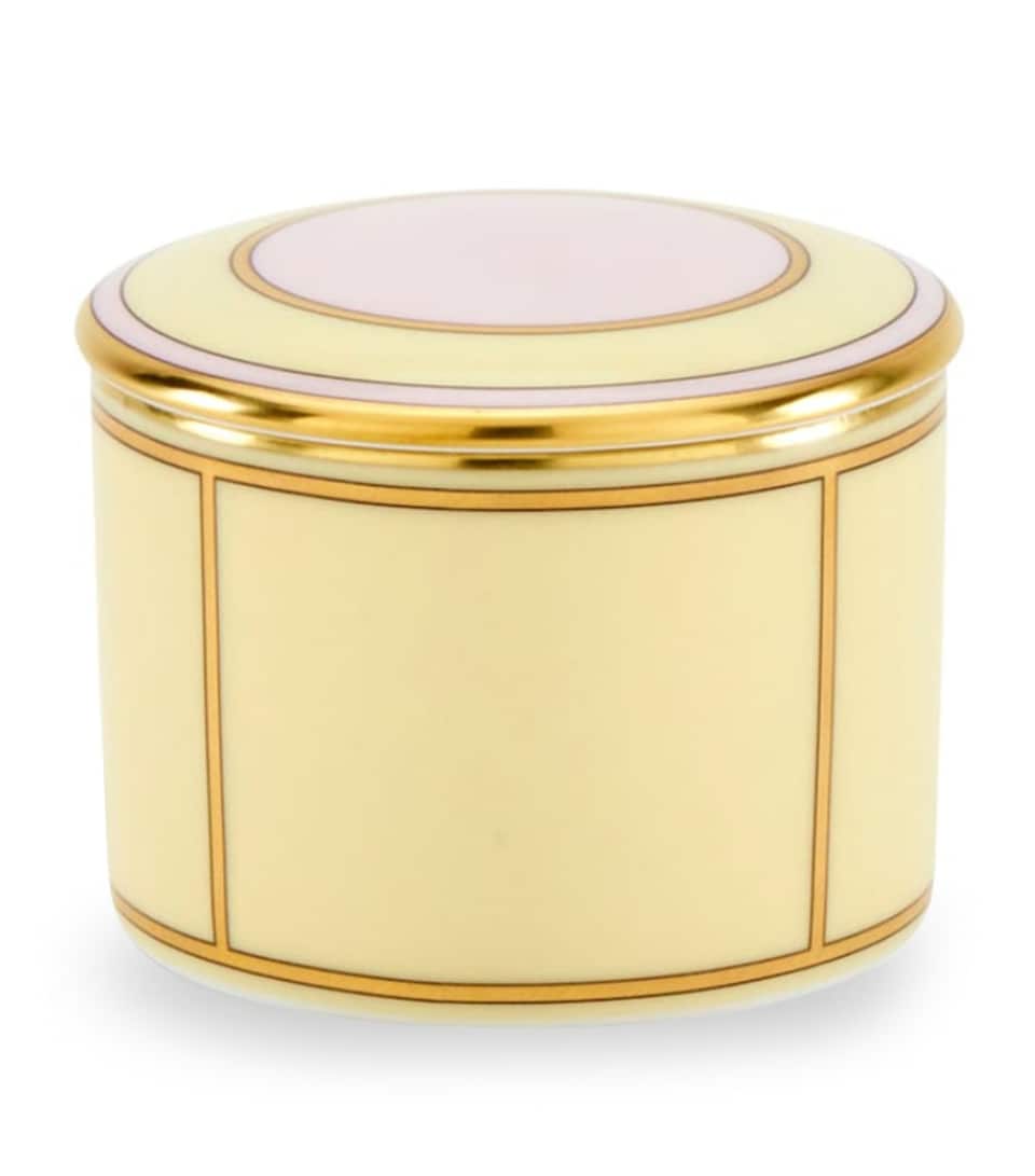 Porcelain Colonna Diva Giallo Trinket Box (8cm)