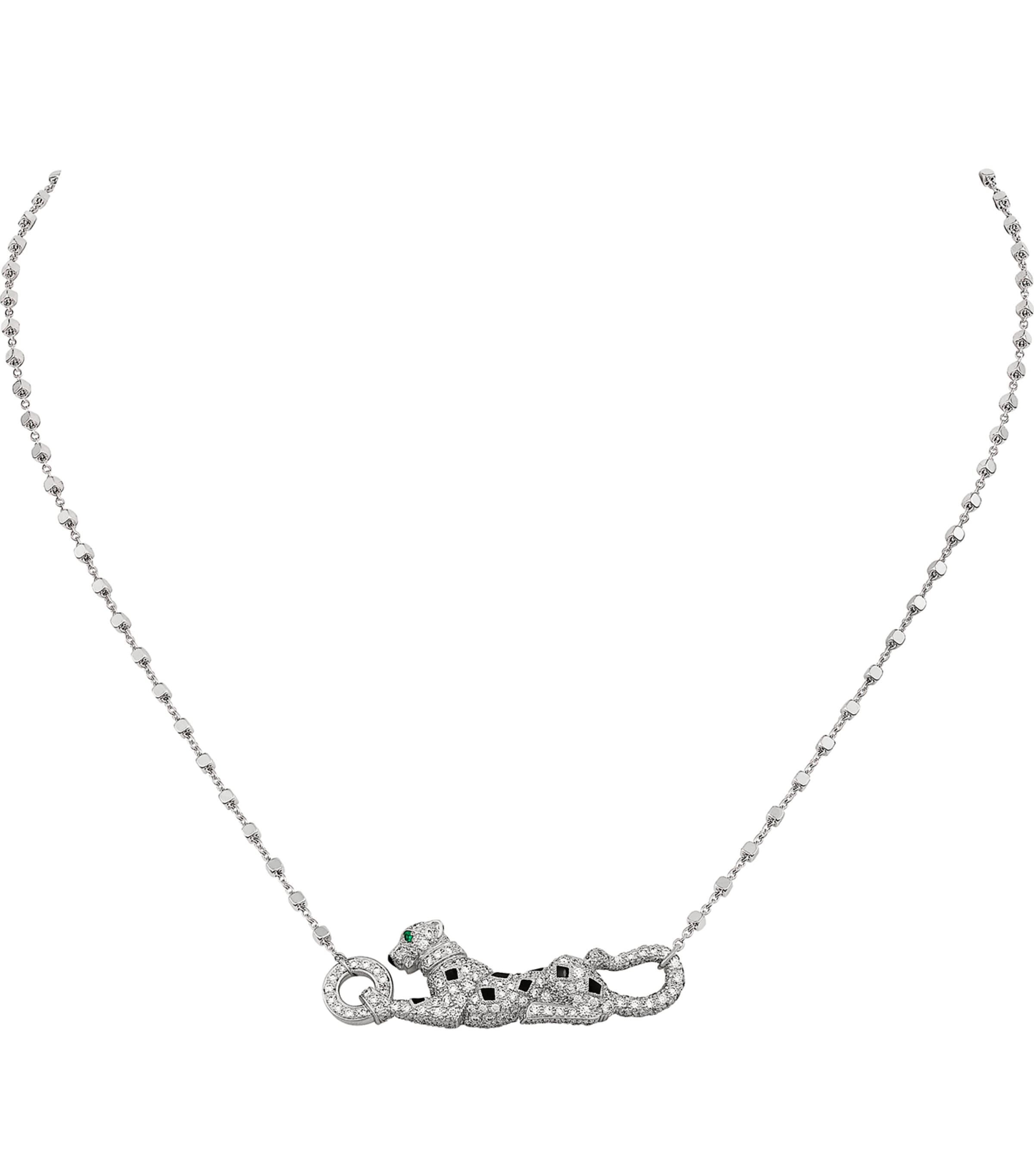 White Gold and Diamond Panthère de Cartier Necklace