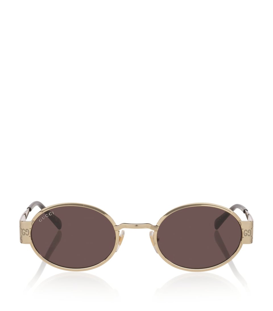 Gucci Metal Round Sunglasses Gold