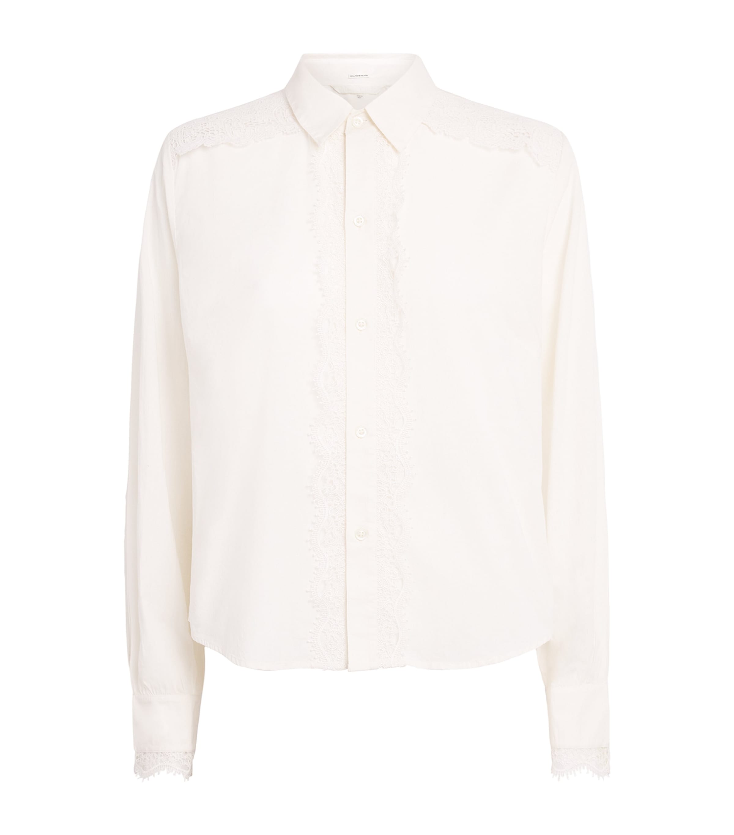 MOTHER Womens Cotton The Headup Honey Blouse Antique White