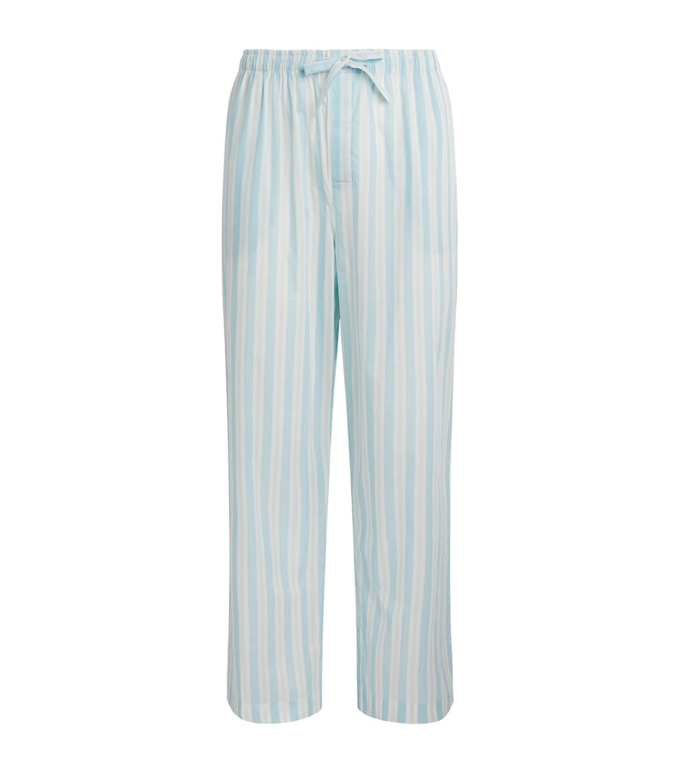 Derek Rose Mens Cotton Amalfi Lounge Trousers Blu