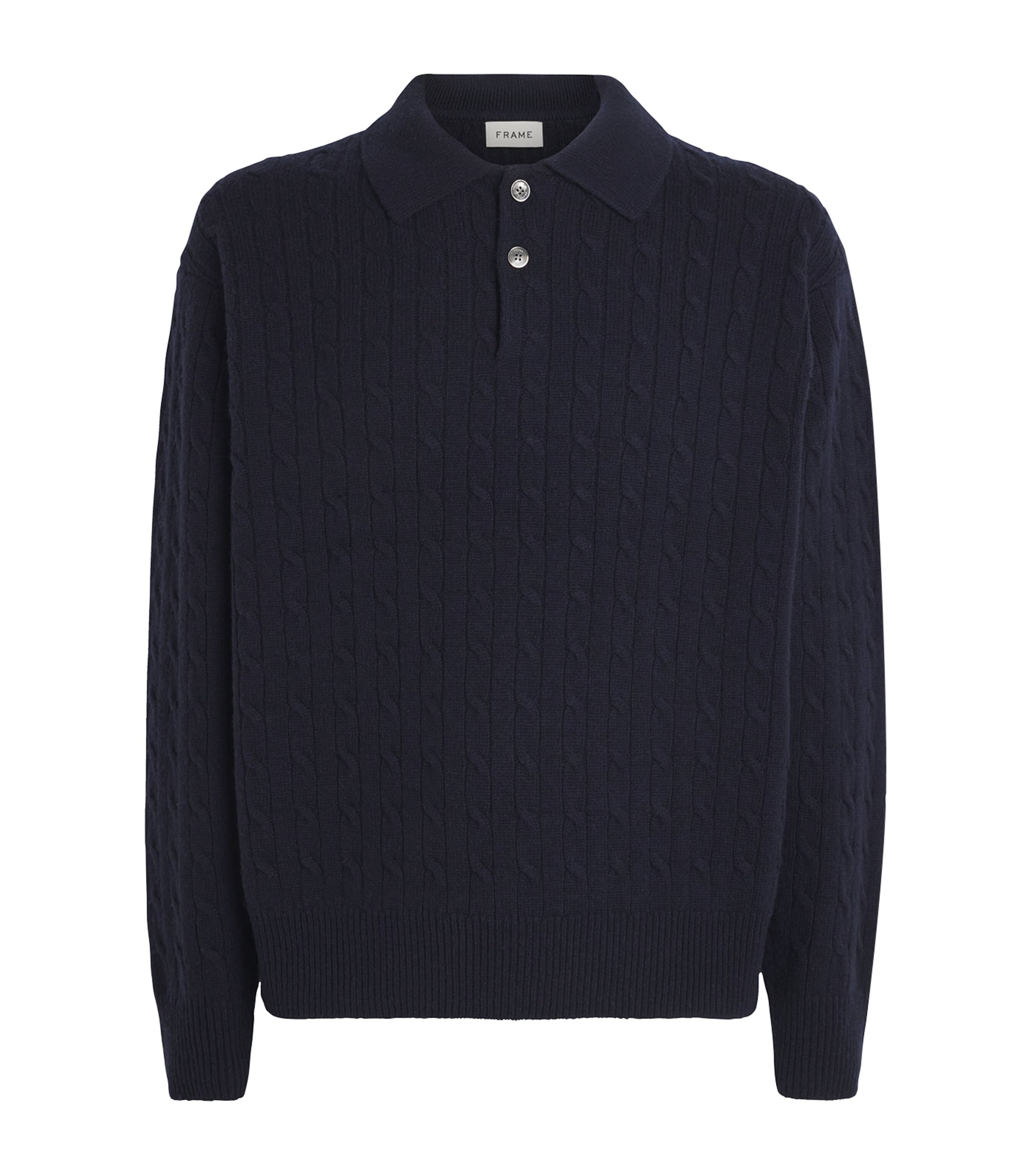 Wool-Cashmere Polo Sweater