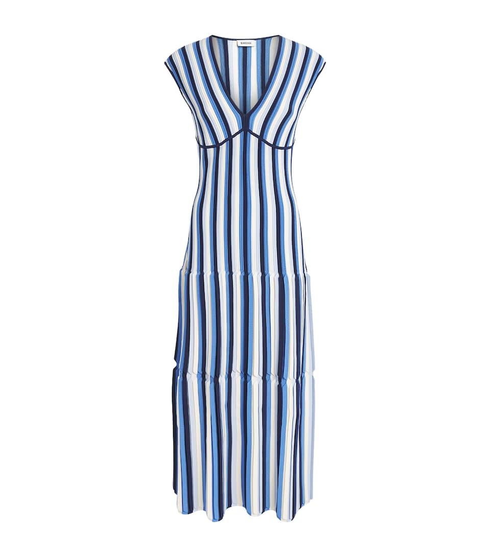 Simkhai Womens Striped Lianne Midi Dress Cerulean Multi