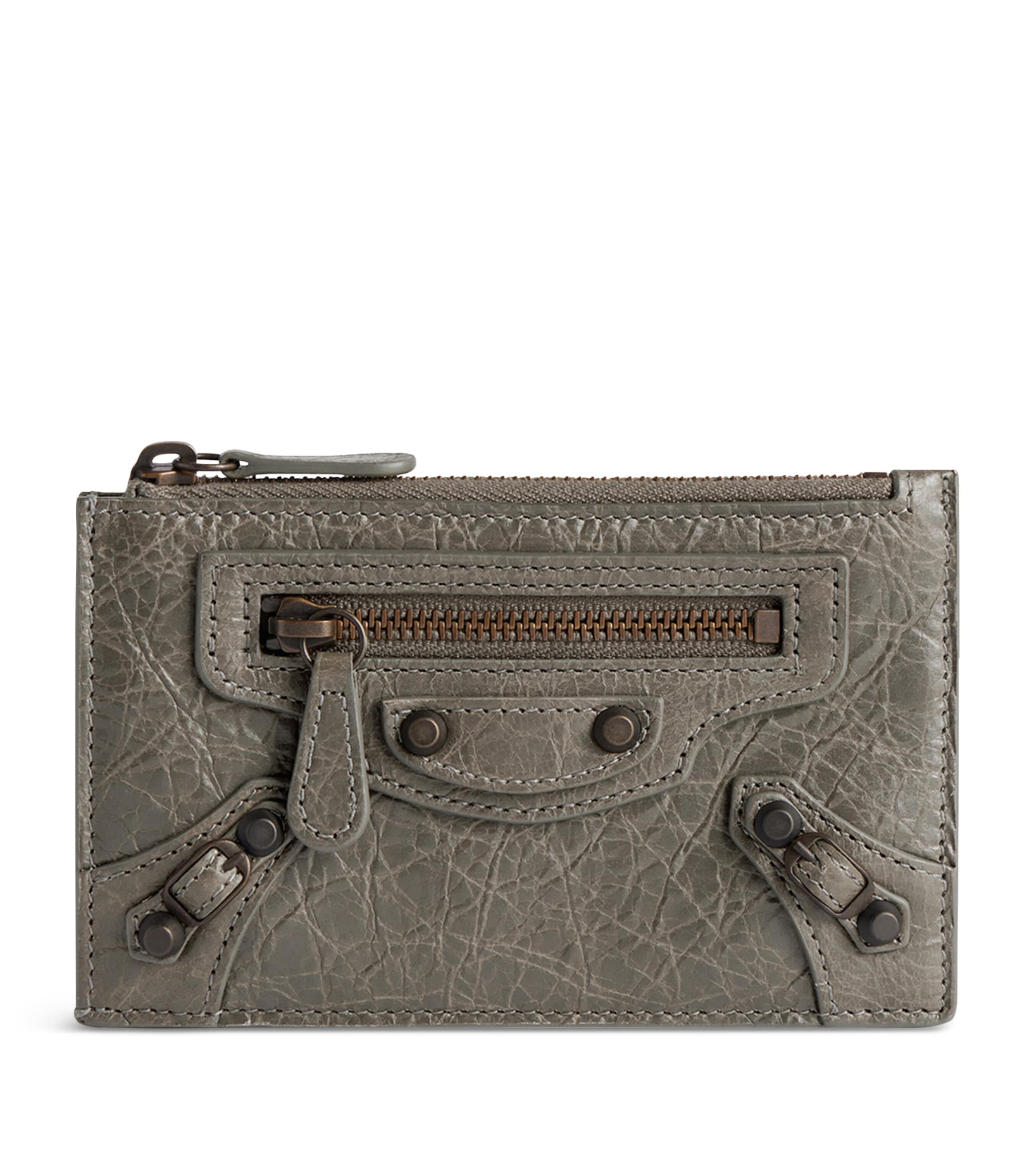 ★Balenciaga★25SS★Le City Long Leather Card Holder Silver Women's Le City Long Coin And Card Holder in Army Green
