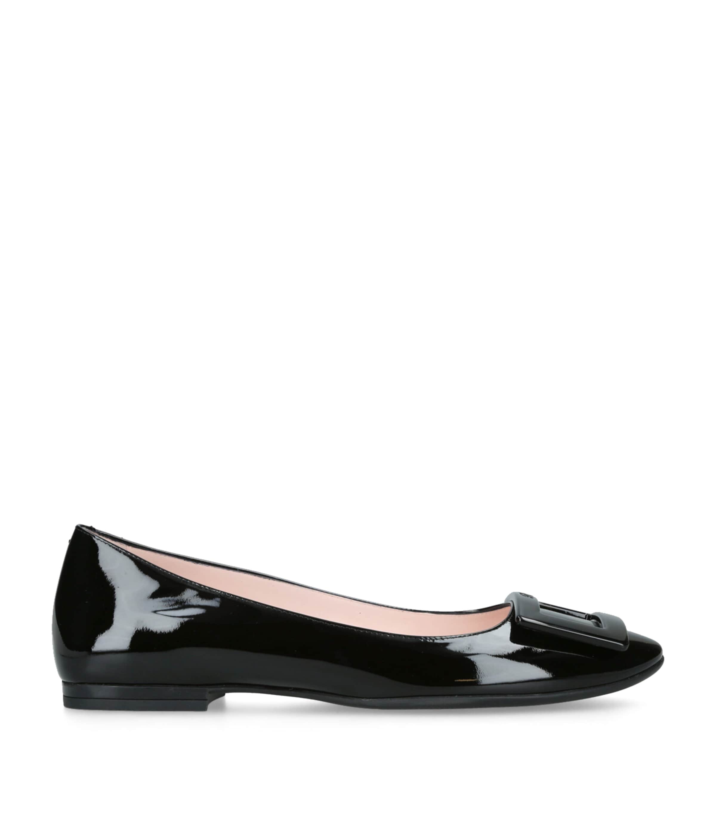 Roger Vivier Patent Leather U Look Ballet Flats Black