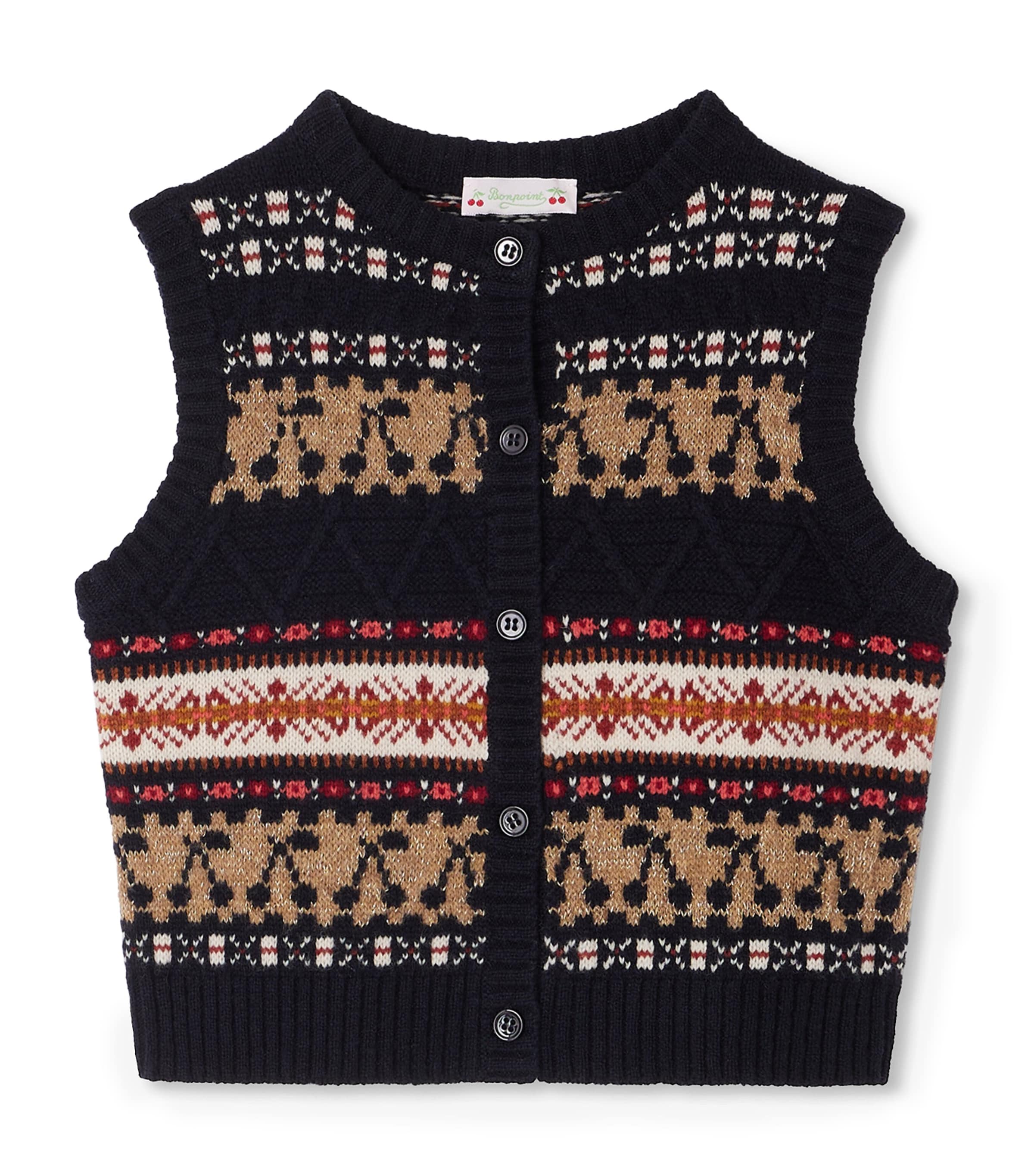 Wool-Blend Jonia Sleeveless Cardigan (10-14 Years)