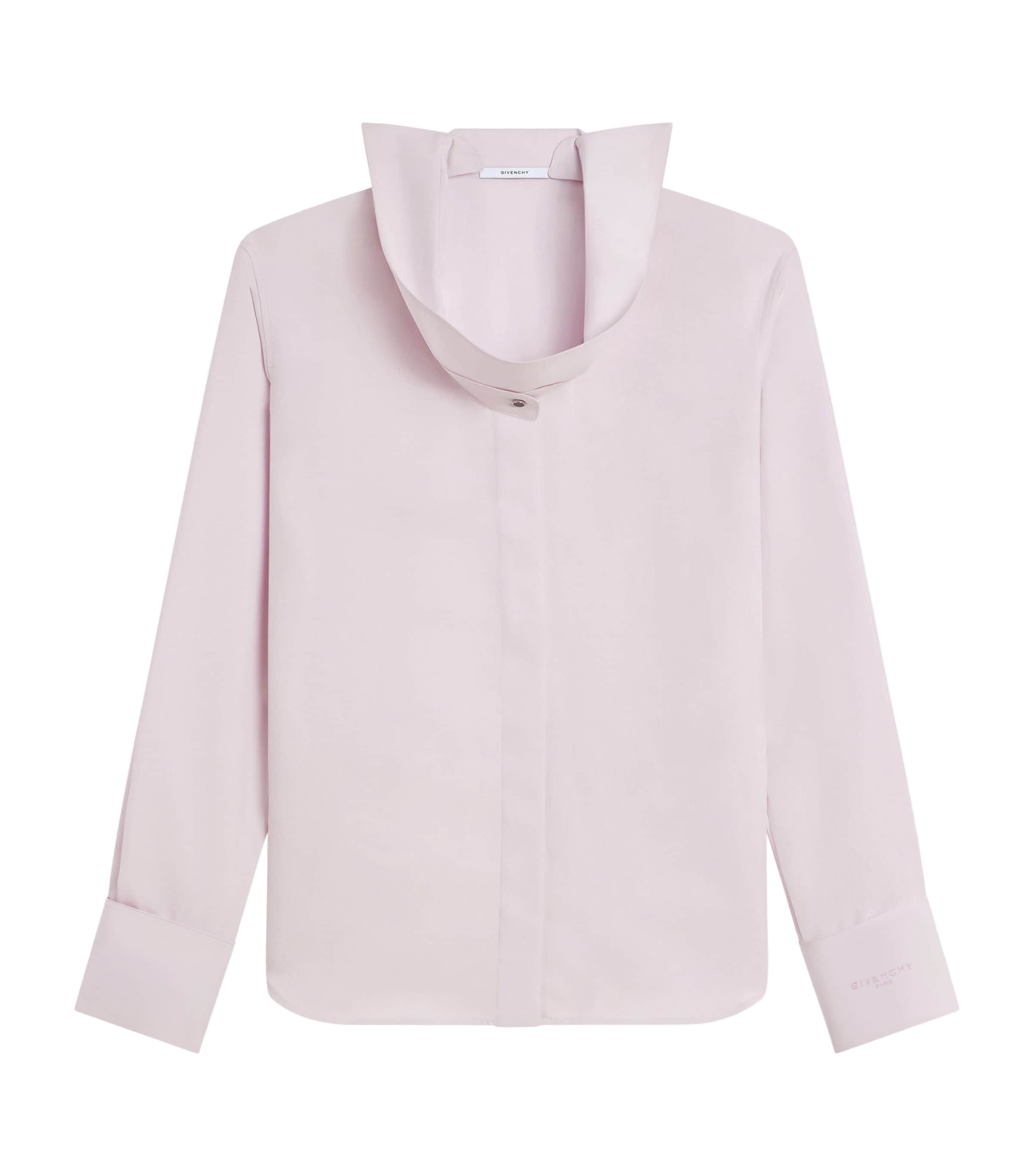 Givenchy Womens Silk Reverse-Collar Shirt