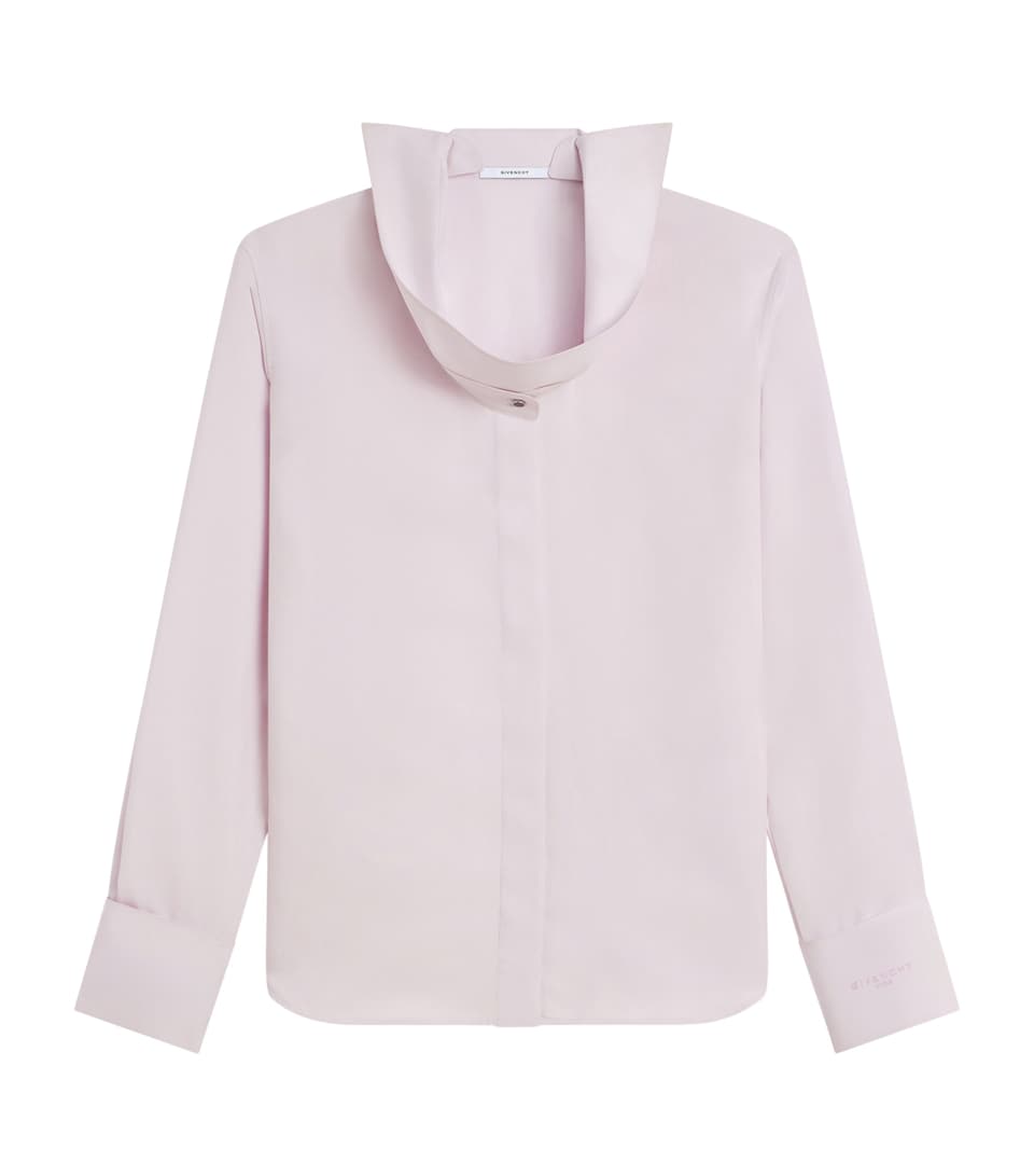 Givenchy Womens Silk Reverse-Collar Shirt
