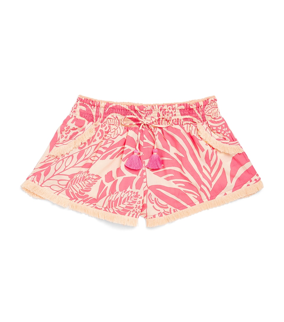 Poupette St Barth Kids Floral Lulu Shorts (4-12 Years) Pink Toucan