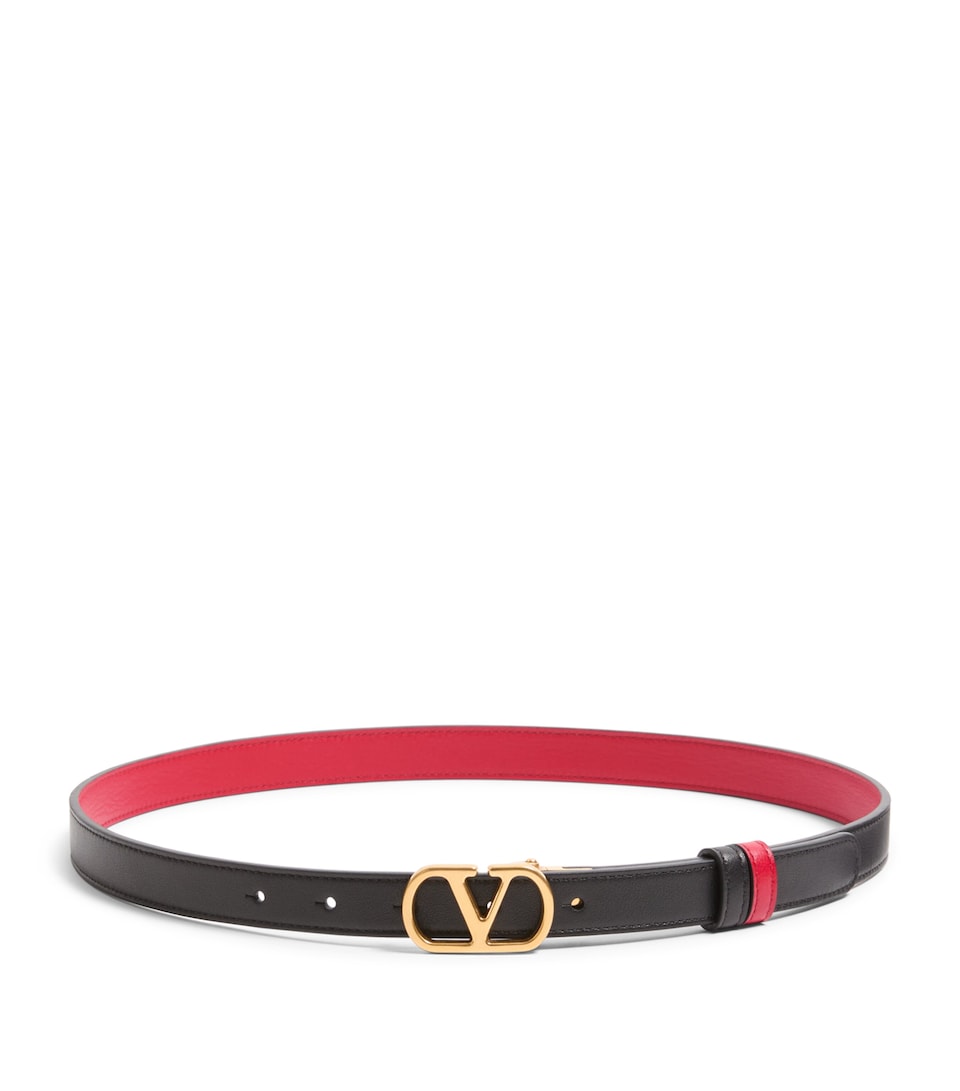 Leather Reversible VLogo Signature Belt