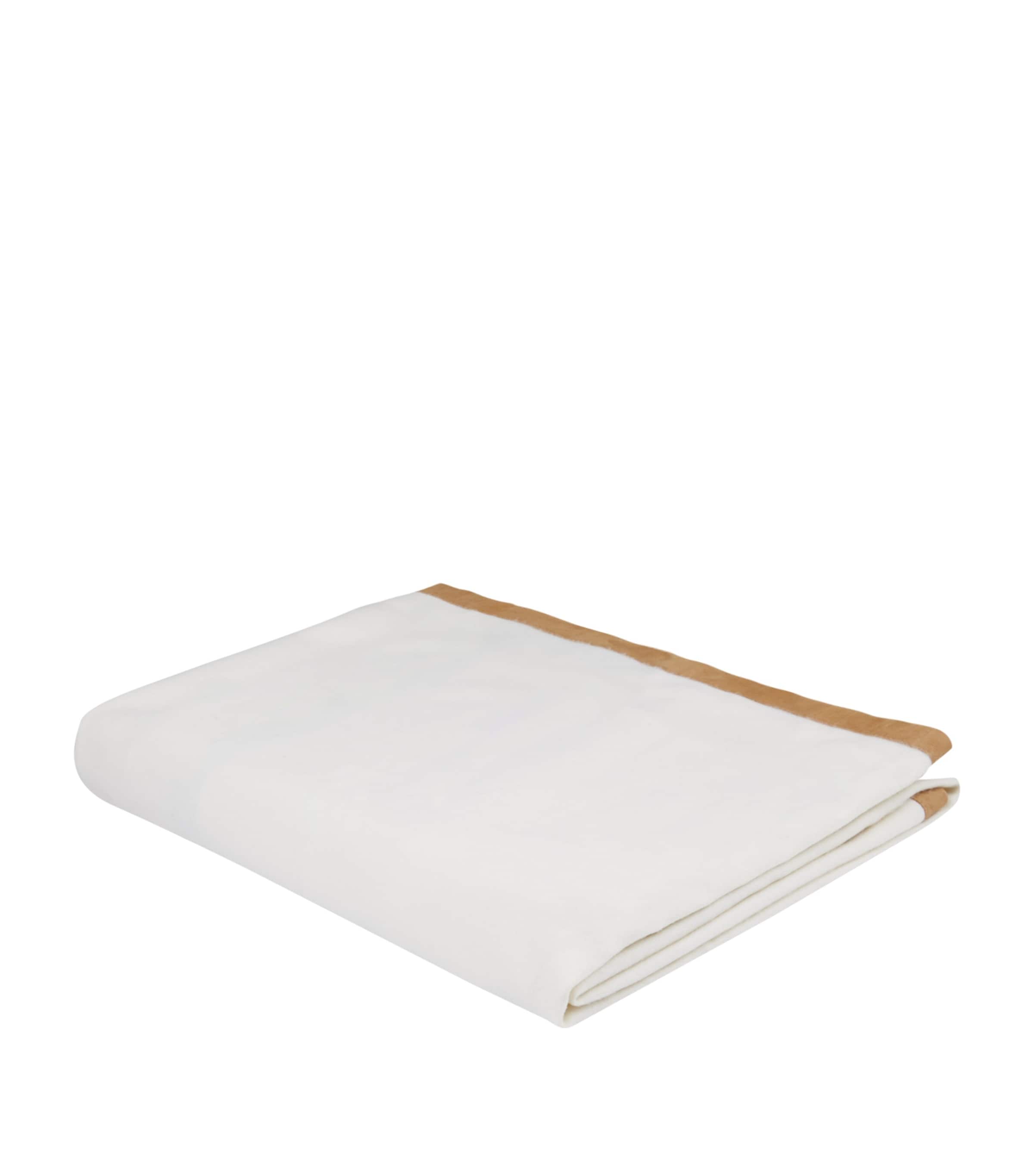 Suede-Trim Cashmere Throw (130cm x 70cm)