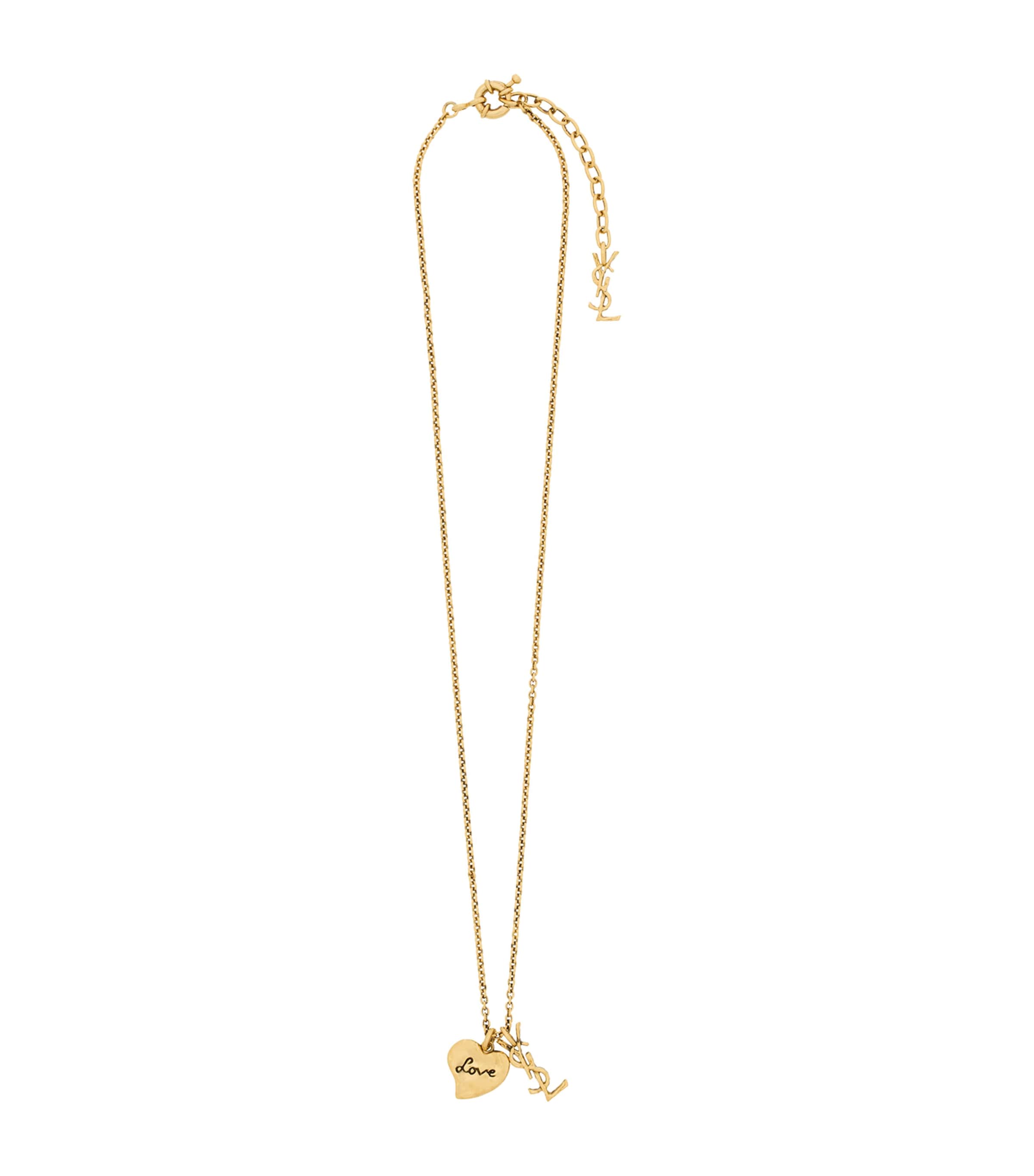 Saint Laurent Cassandre Heart Necklace