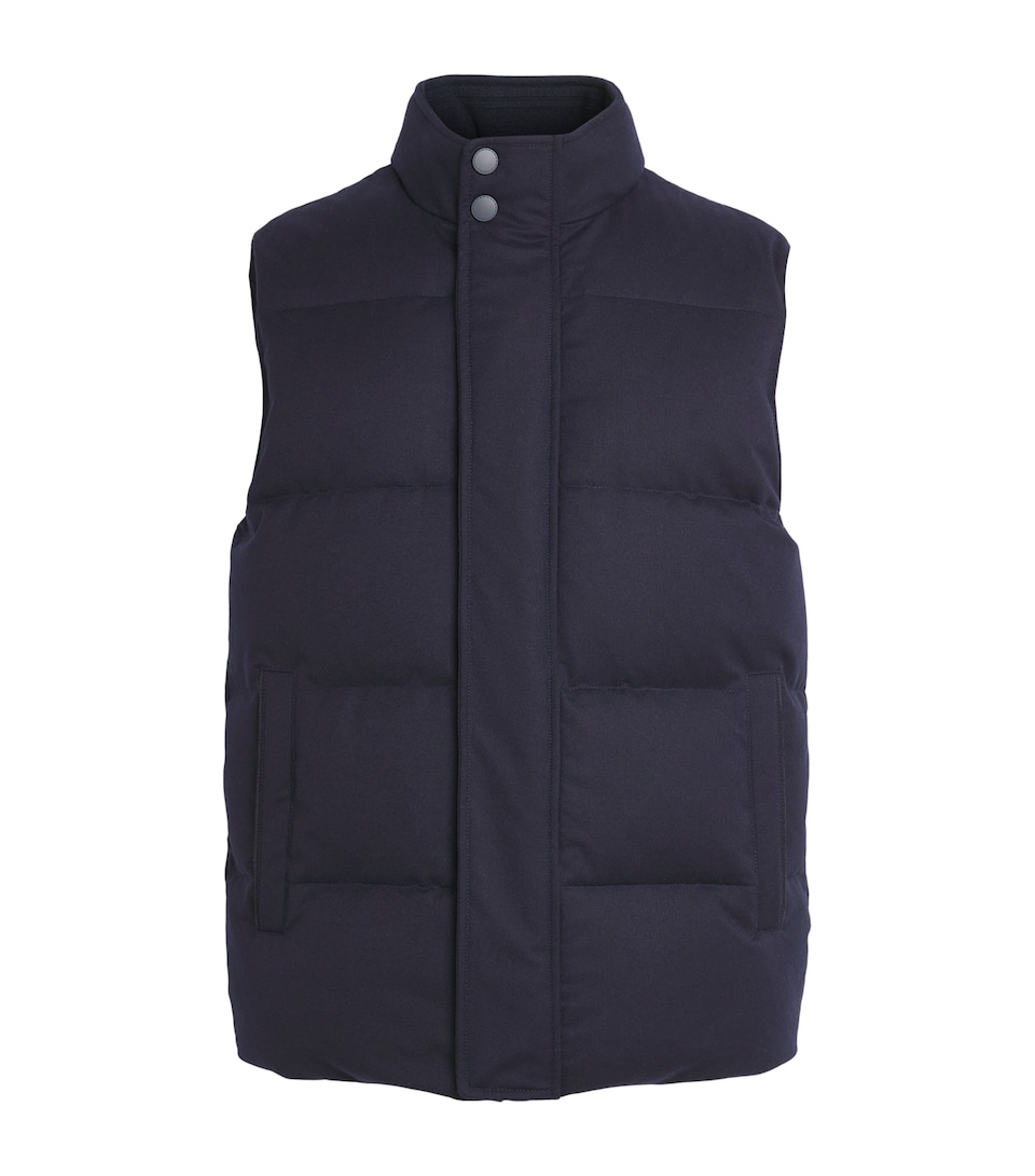 Canali Mens Down Wool Gilet