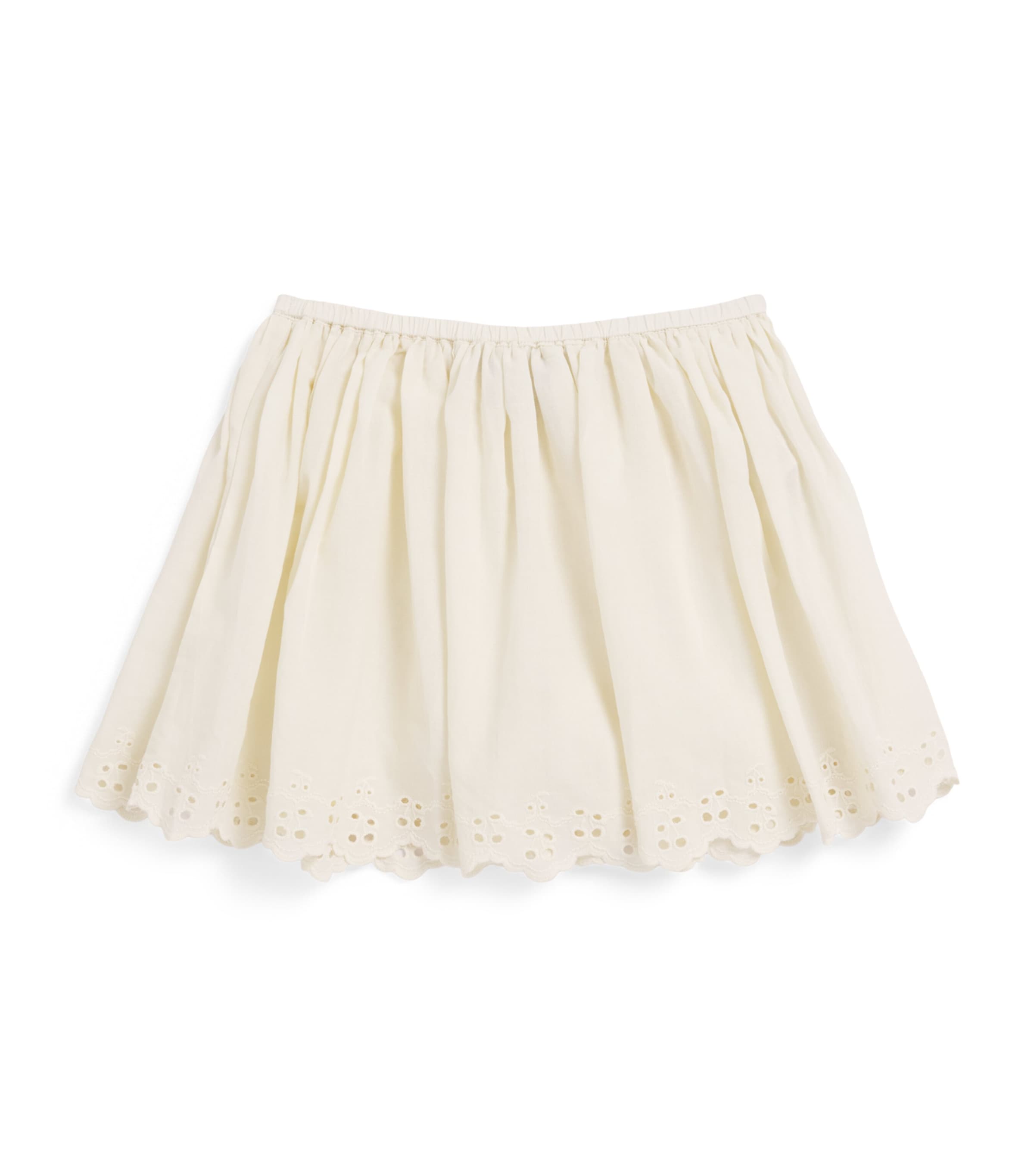 KONGES SLOJD Cotton Embroidered Posey Skirt (9 Months-10 Years) Antique