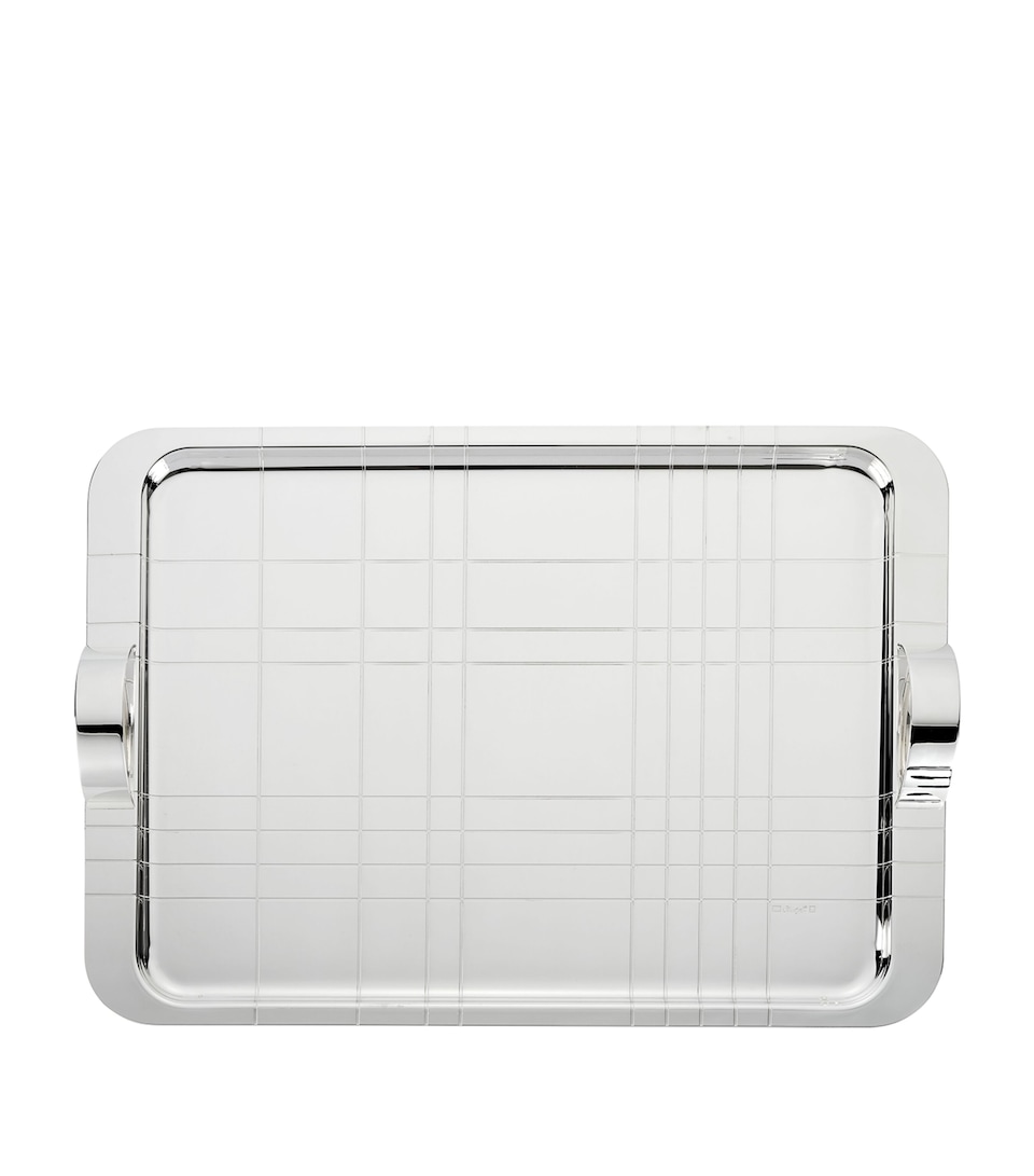Silver-Plated Graphik Handheld Tray (45cm x 32cm)