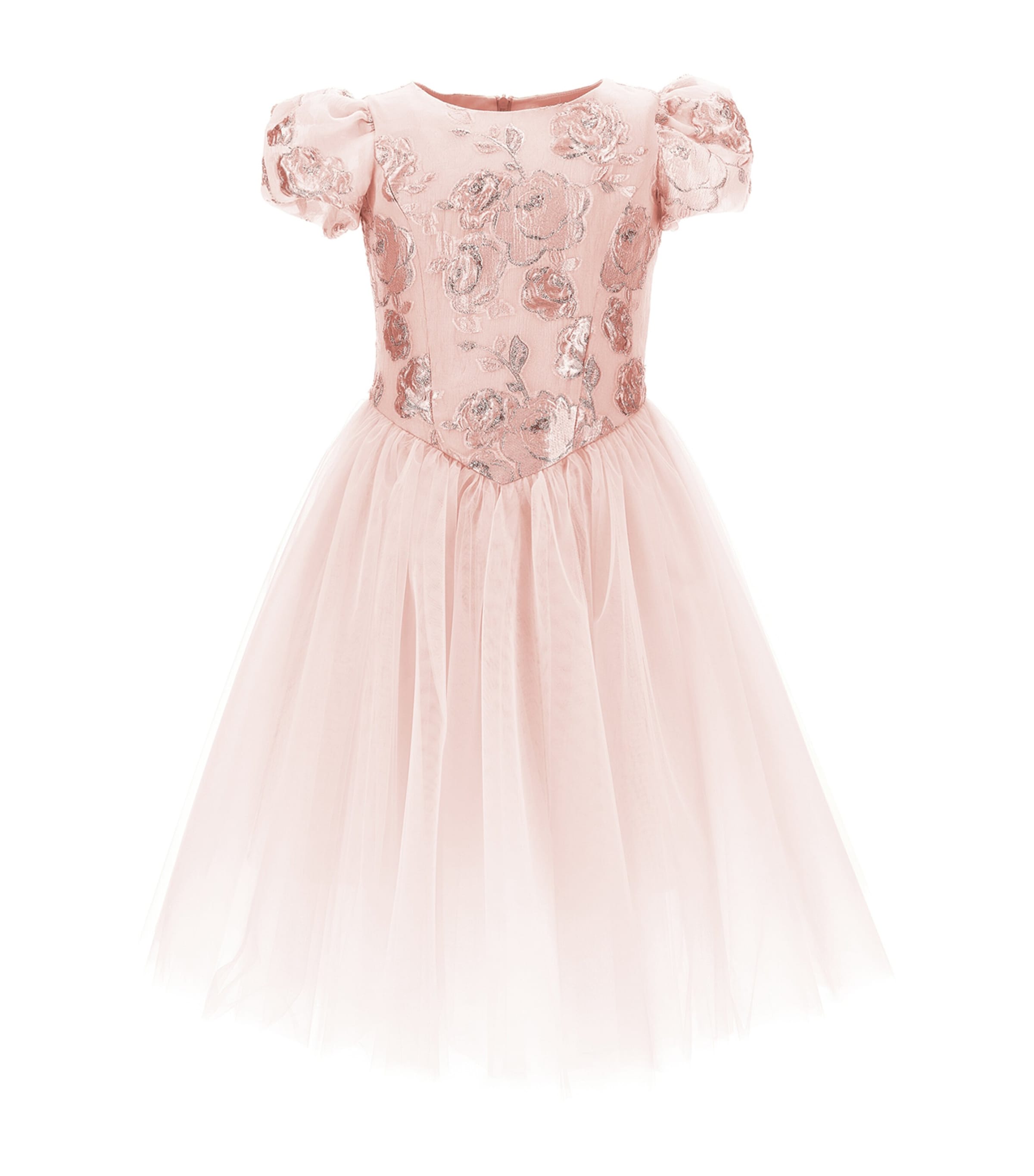Tulle Rose Jacquard Dress (4-12 Years)