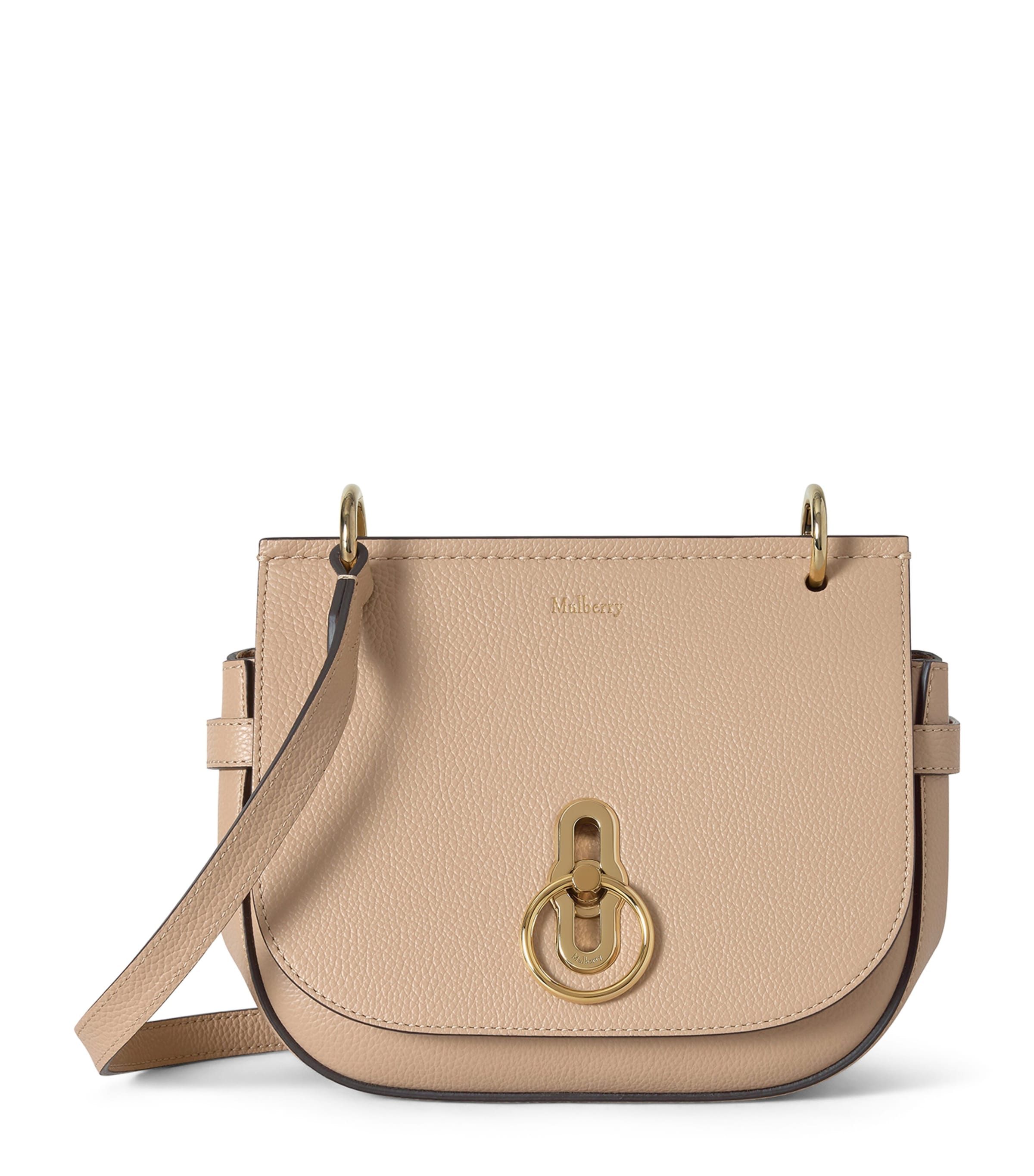 Mulberry Small Leather Amberley Satchel Cross-Body Bag Crumpet