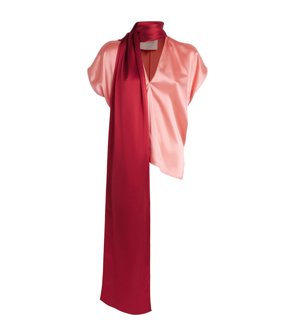 Roksanda Womens Satin Nava Top Peach Pink